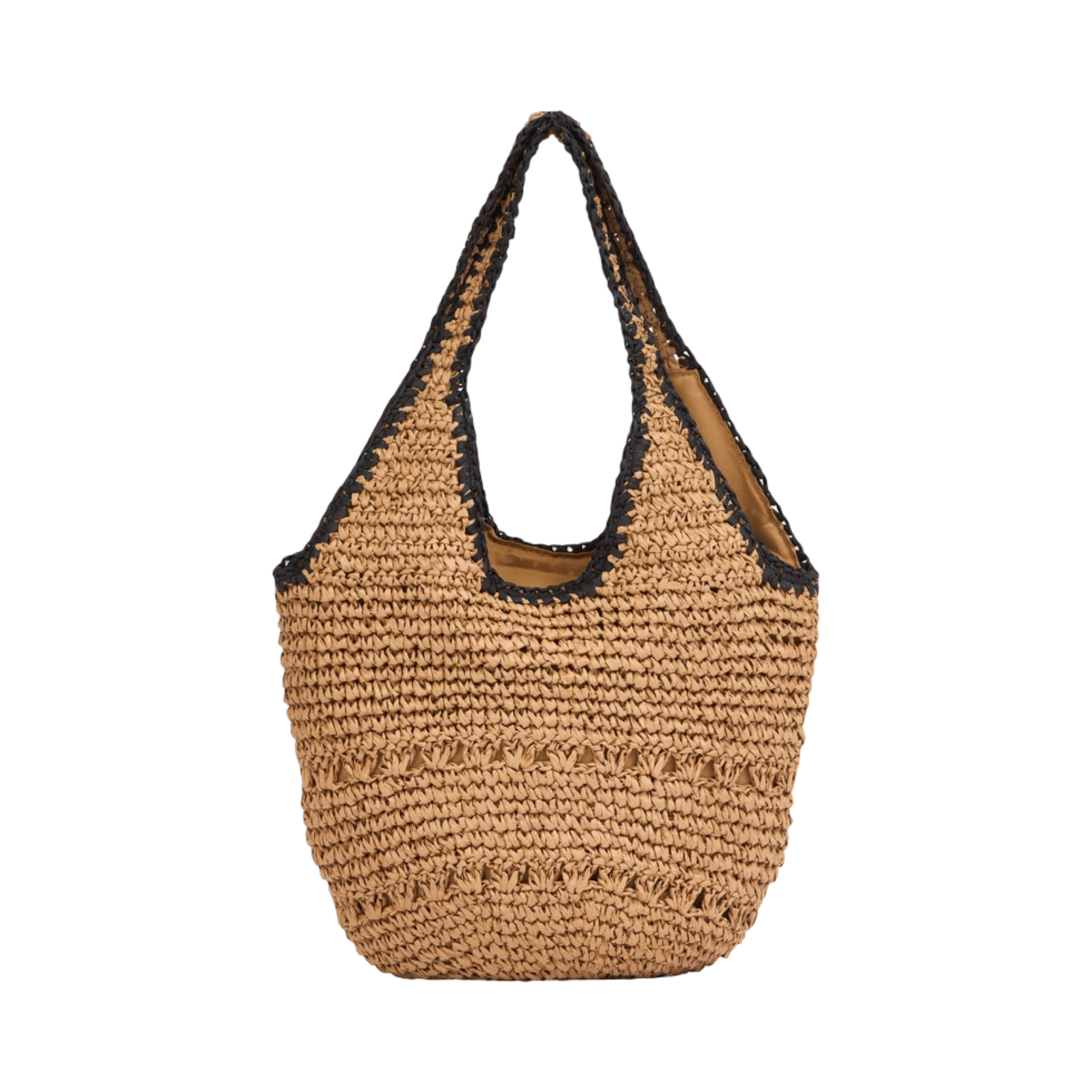 Everyday Earth – Straw Hobo Tote Bag – Brown