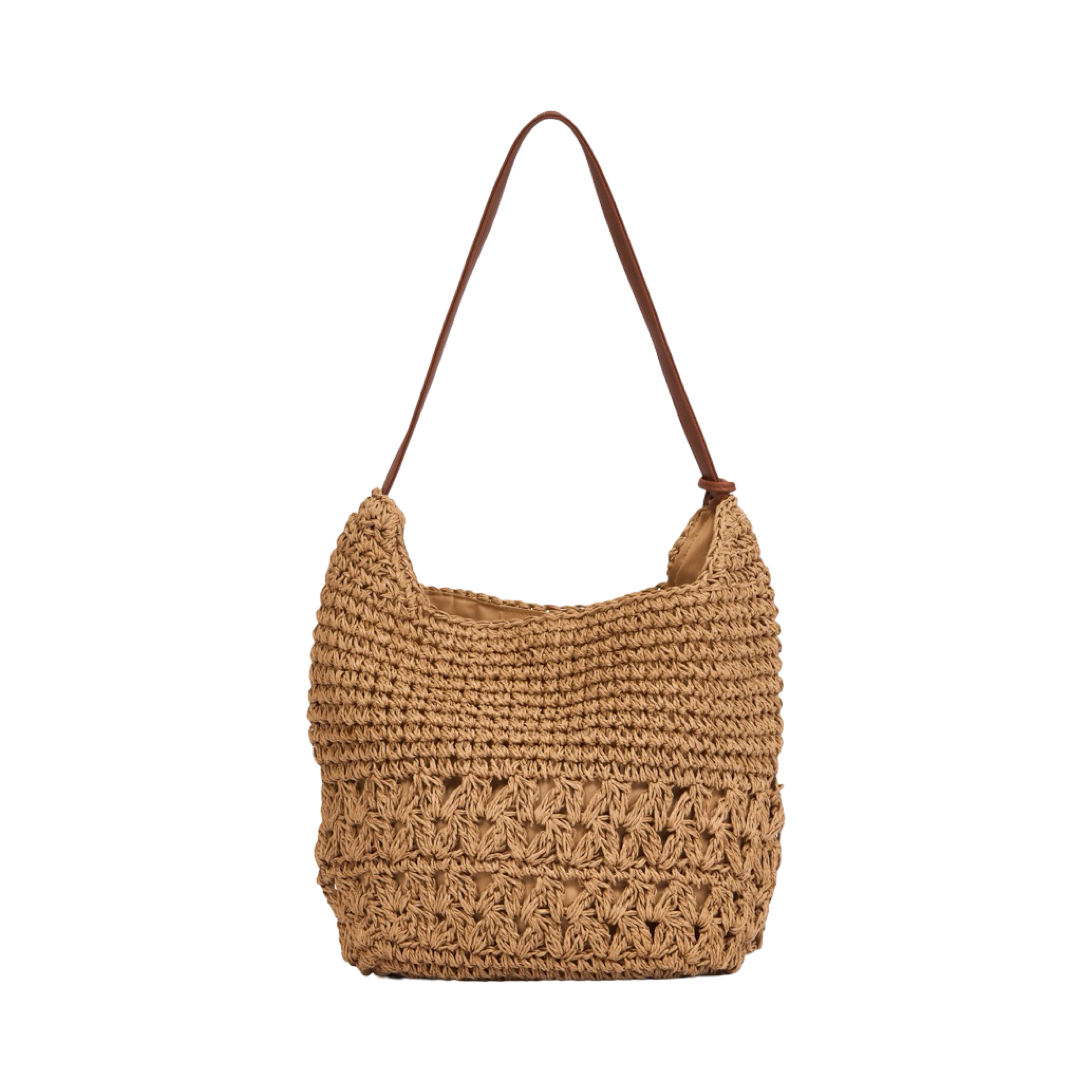 Everyday Earth – Straw Tote with Tassels – Brown
