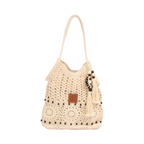 Everyday Earth – Knitted Tote with Tassels – White