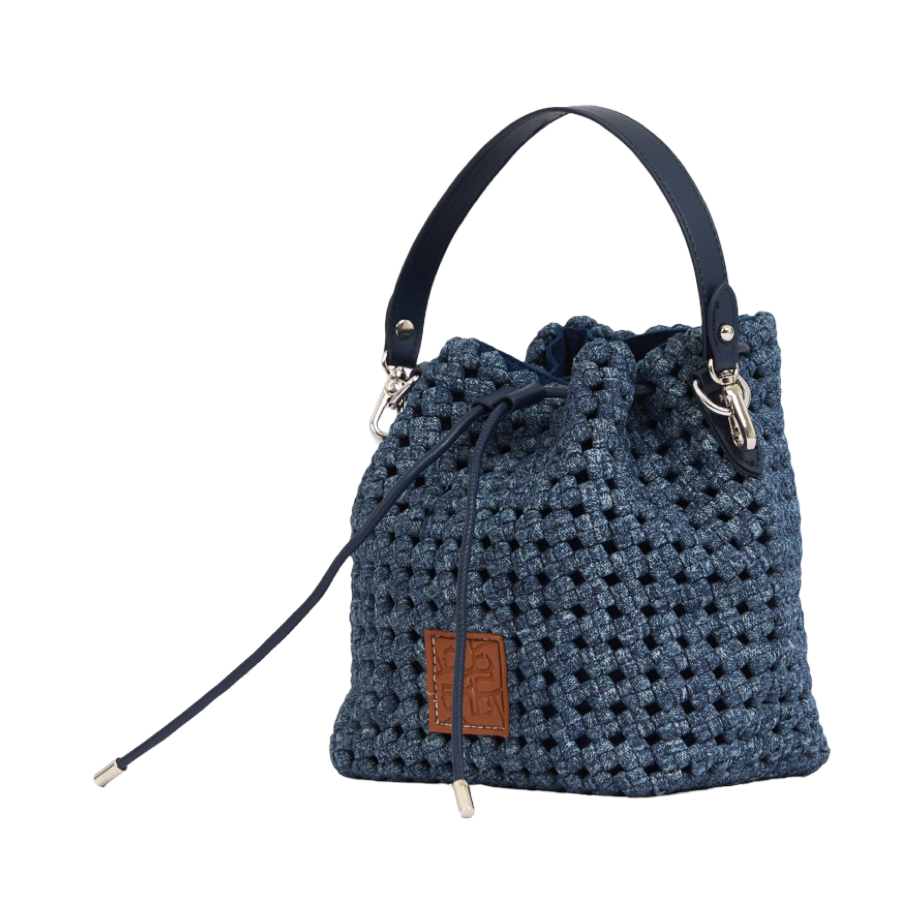 The Blue Nomad - Aire Denim Bucket Bag - Deep Fade