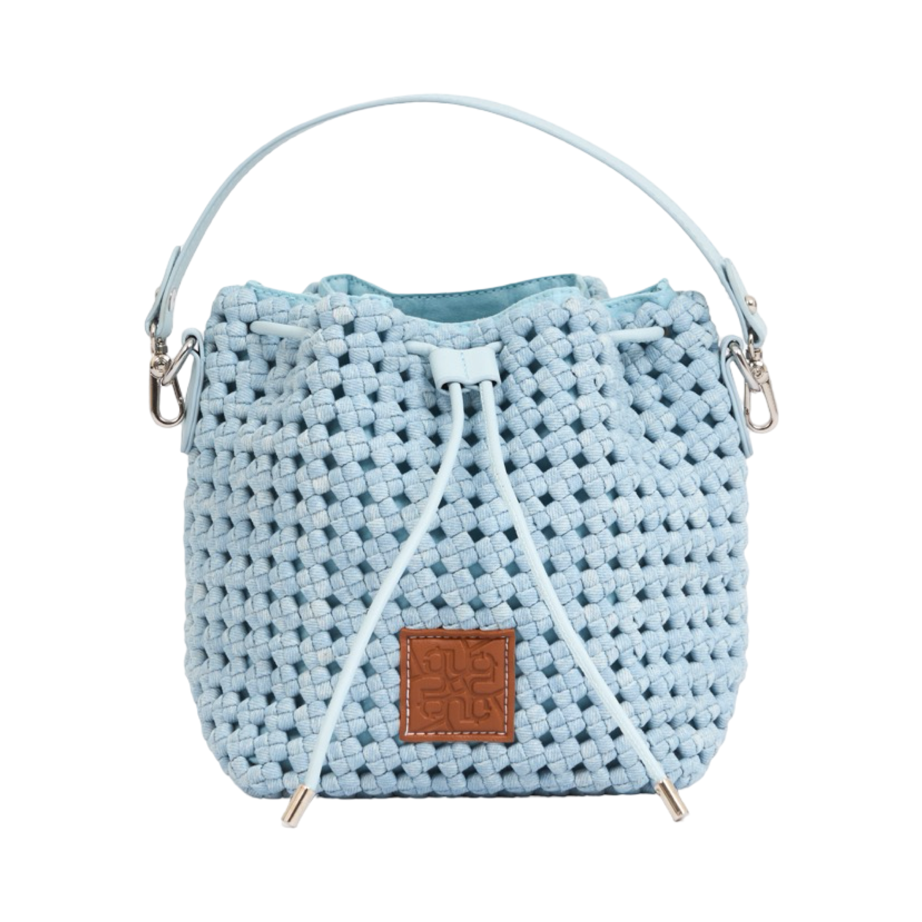 The Blue Nomad - Aire Denim Bucket Bag - Sky Blue
