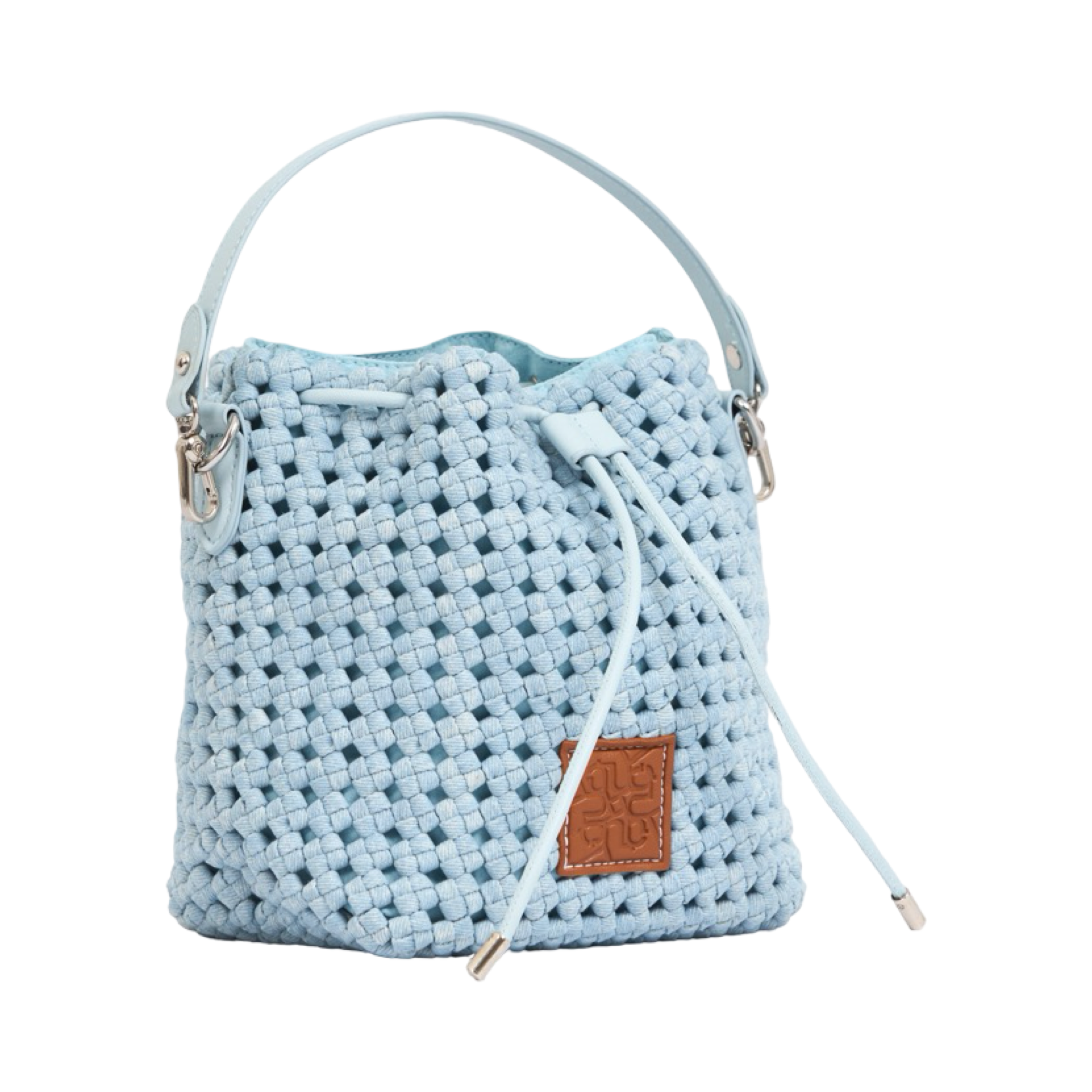 The Blue Nomad - Aire Denim Bucket Bag - Sky Blue