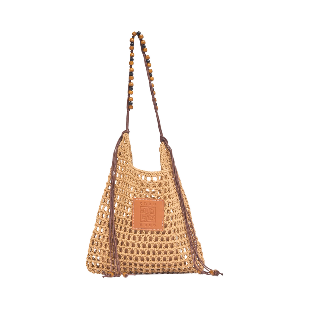 Everyday Earth – Boho Straw Shoulder Bag – Brown