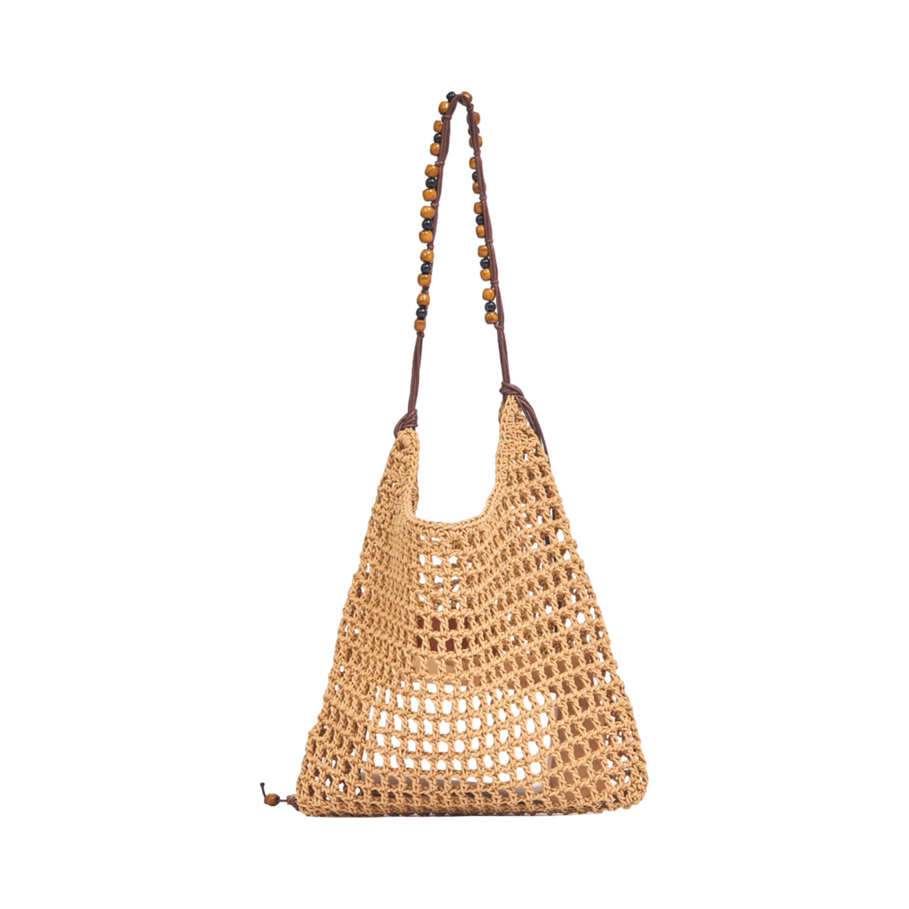 Everyday Earth – Boho Straw Shoulder Bag – Brown