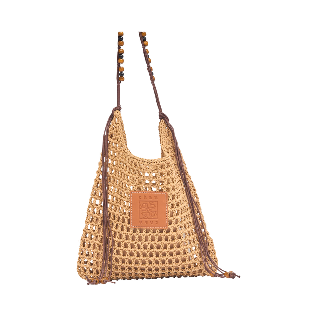 Everyday Earth – Boho Straw Shoulder Bag – Brown