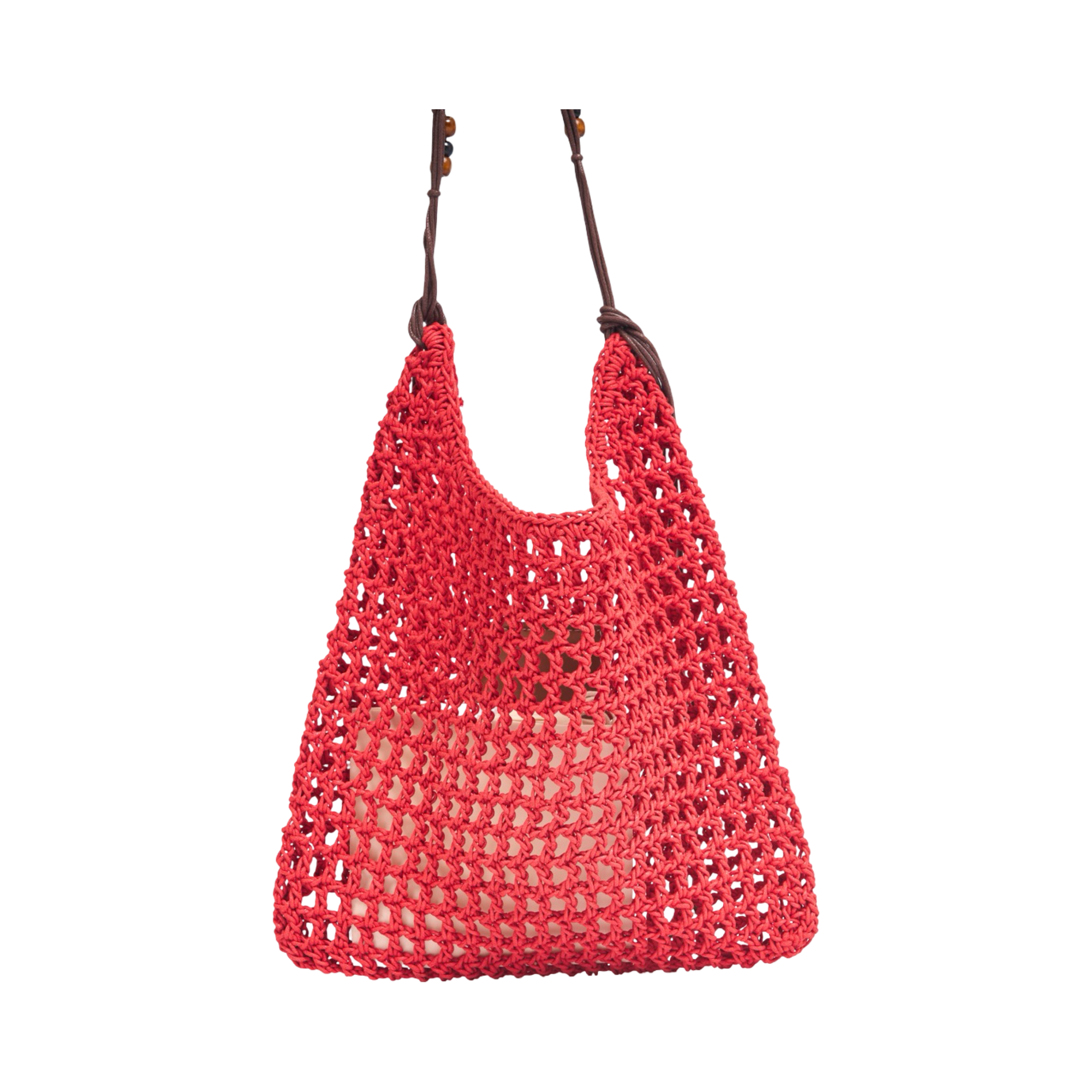 Everyday Earth – Boho Straw Shoulder Bag – Red