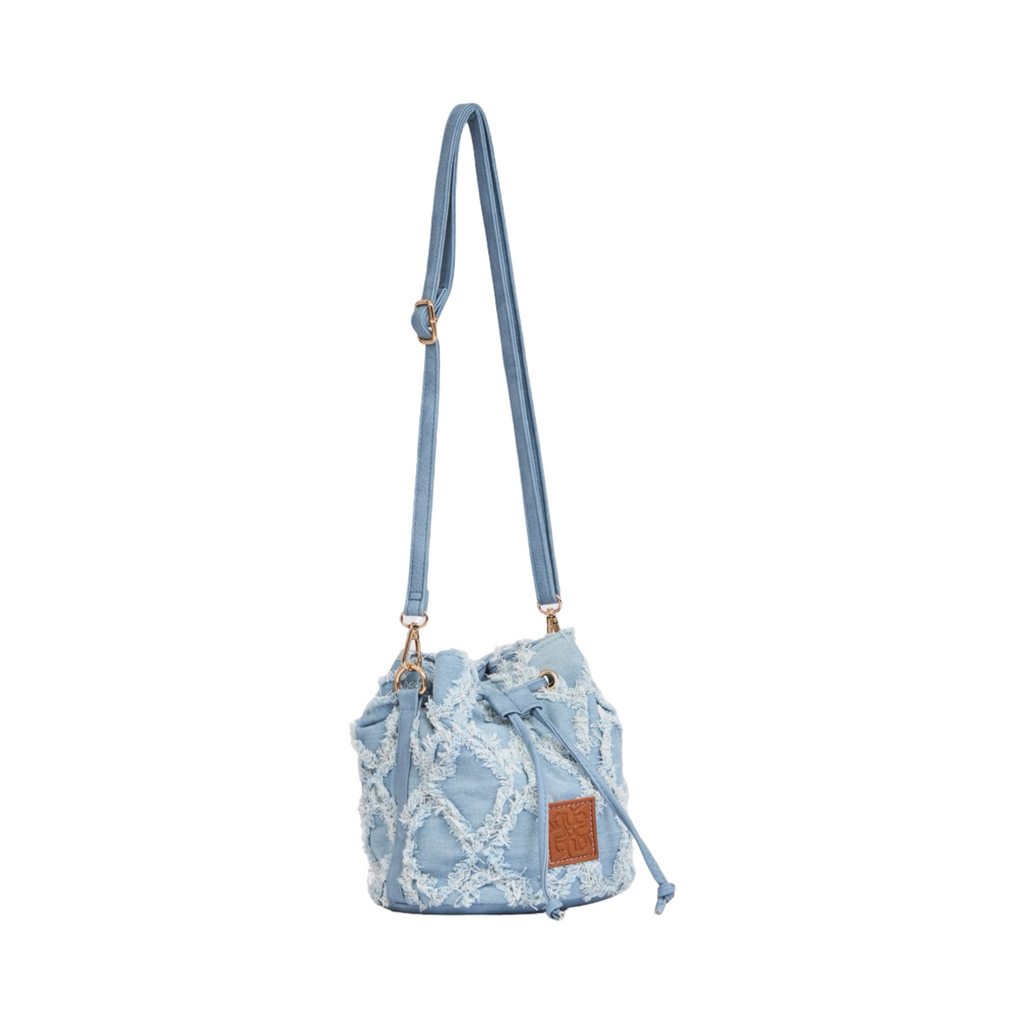 Midnight Weave – Bucket Bag – Sky Blue