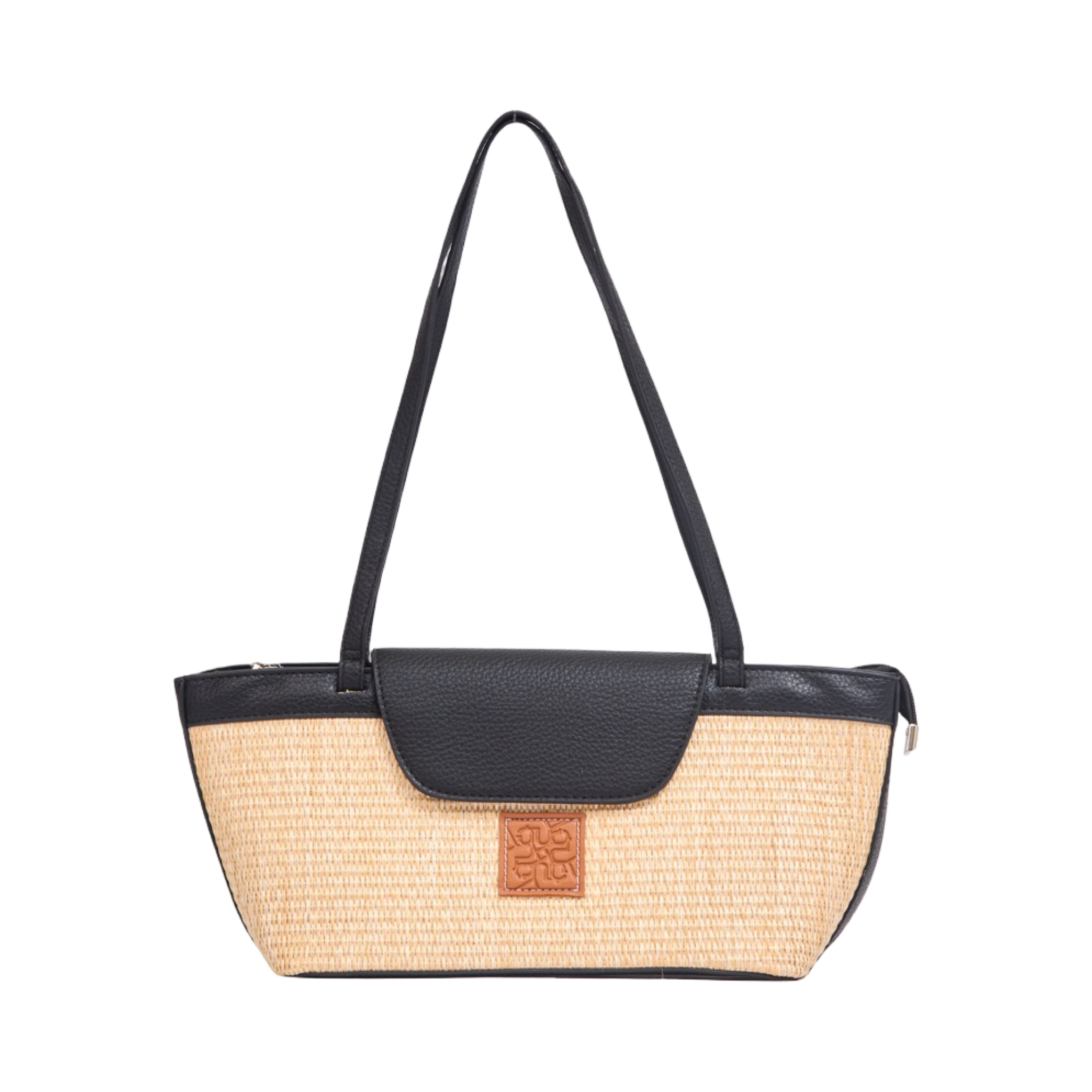 Everyday Earth – Straw Shoulder Bag – Black