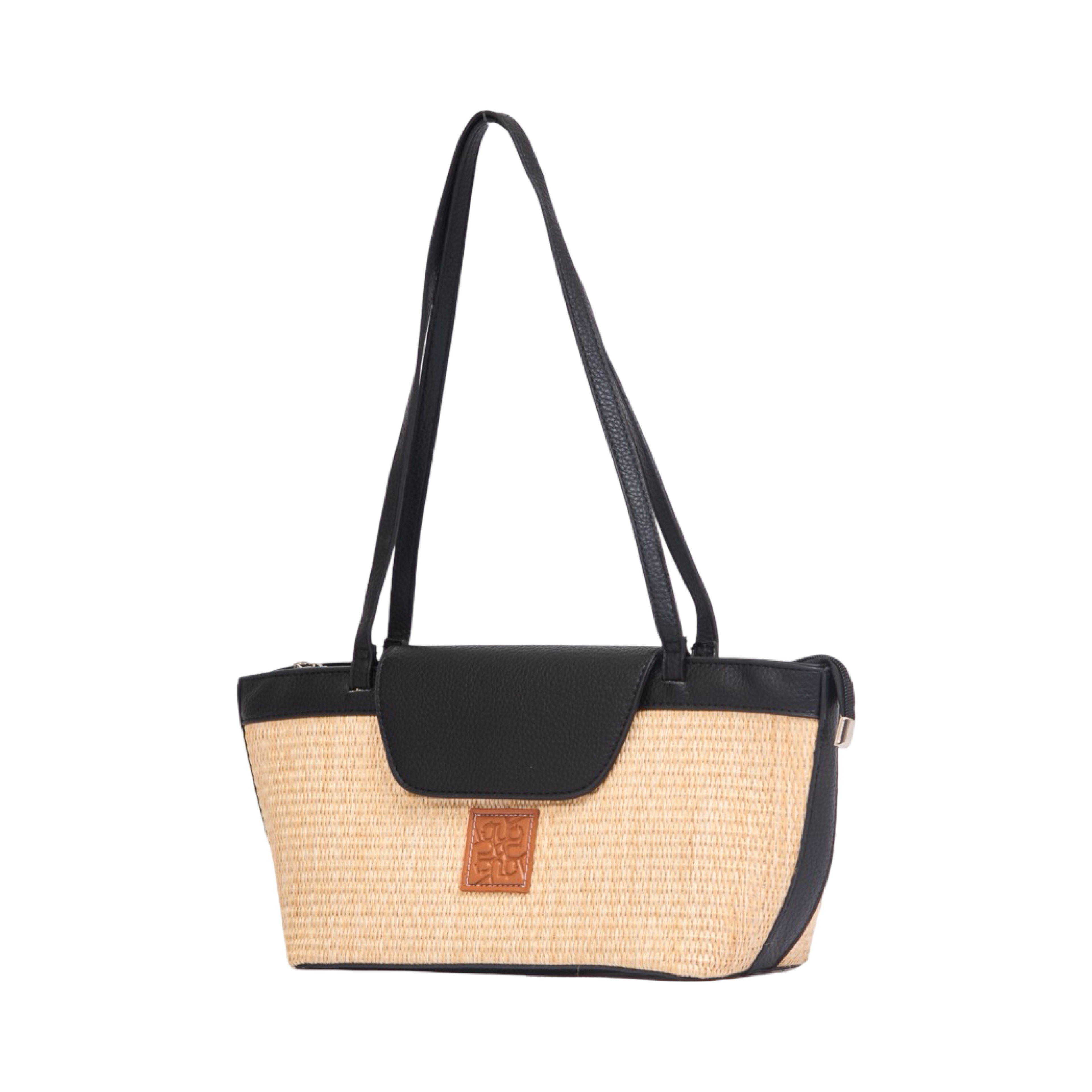 Everyday Earth – Straw Shoulder Bag – Black