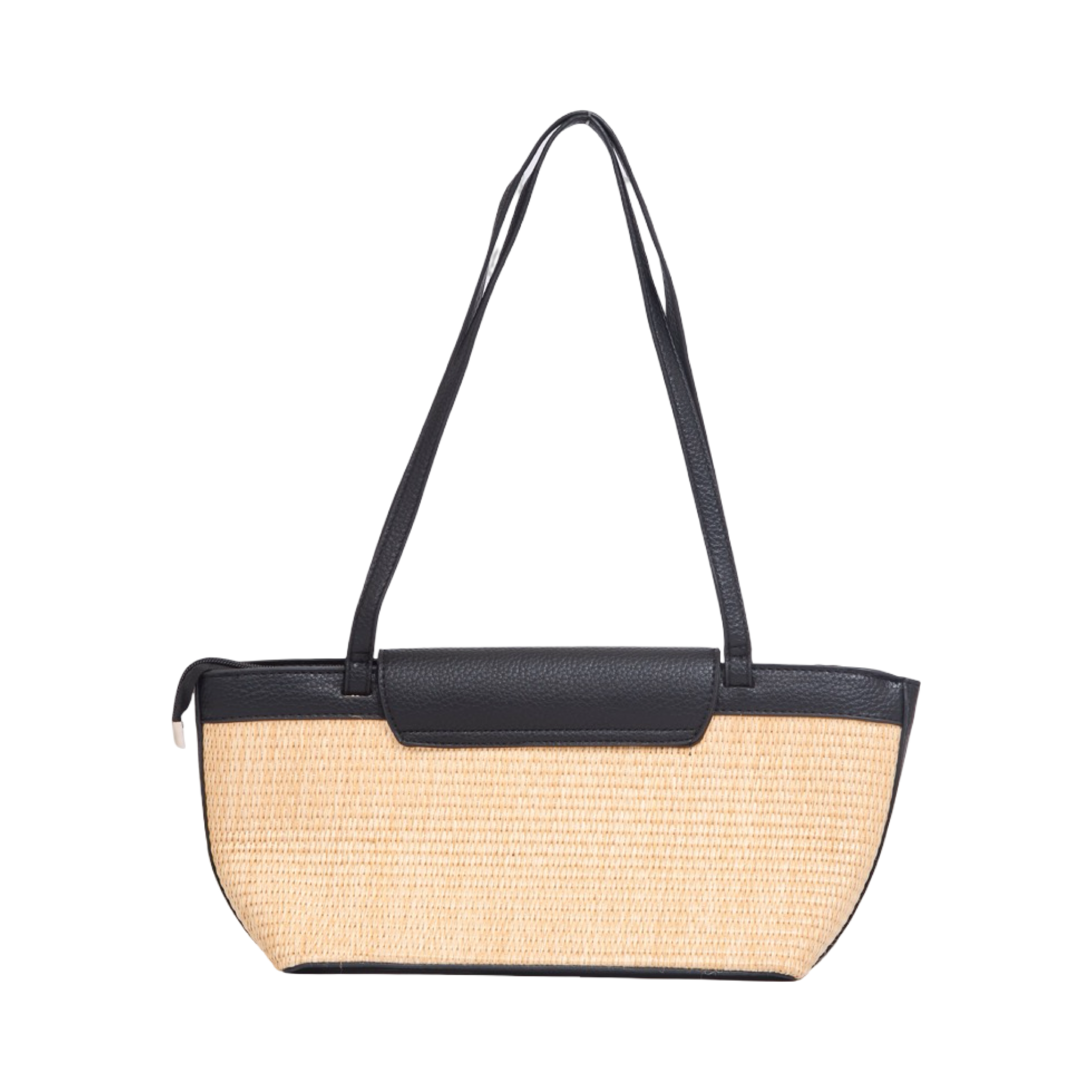 Everyday Earth – Straw Shoulder Bag – Black