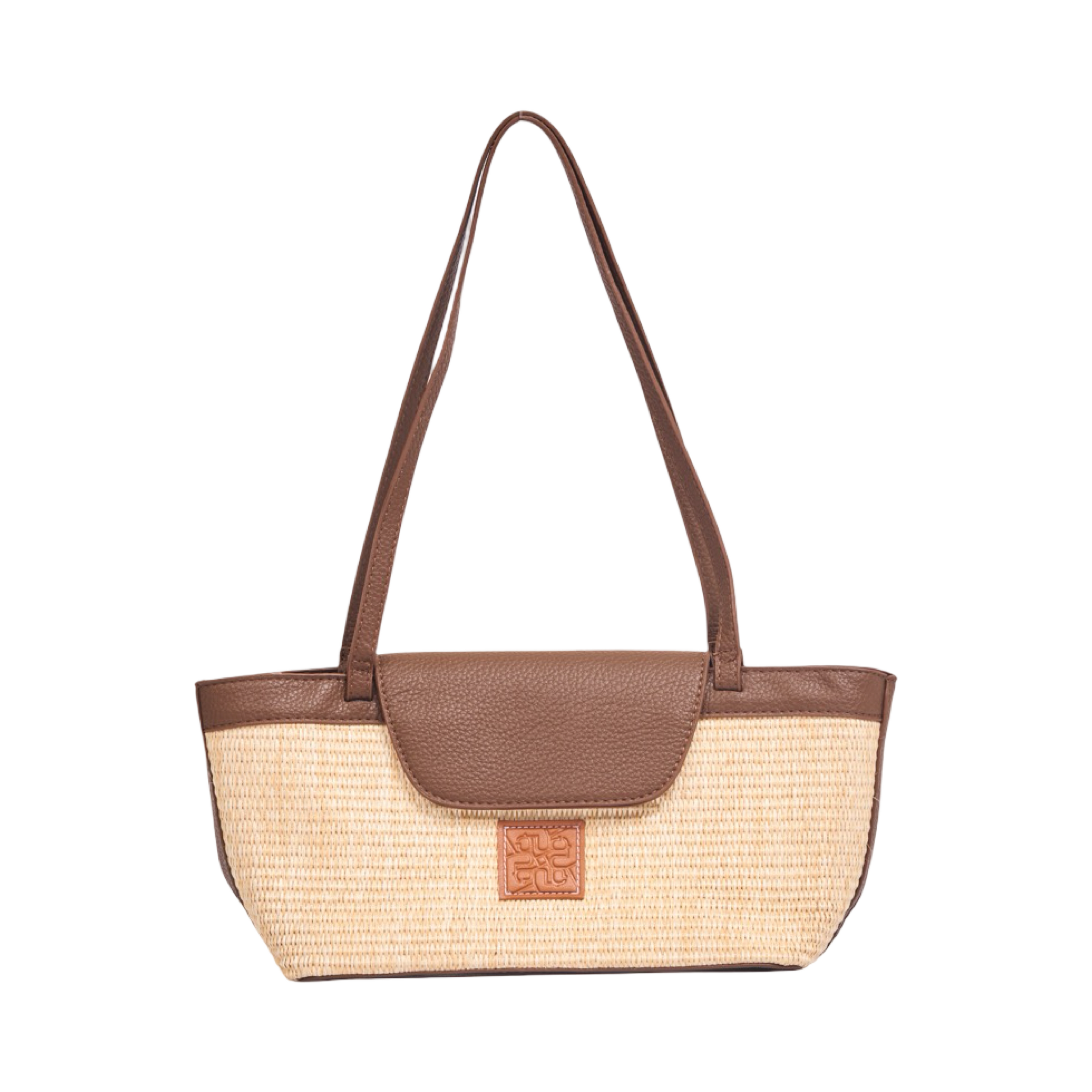 Everyday Earth – Straw Shoulder Bag – Light Taupe