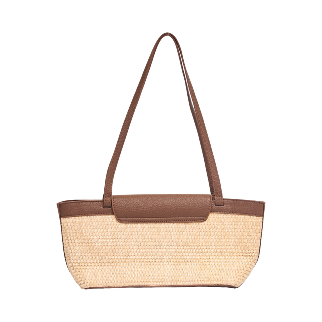 Everyday Earth – Straw Shoulder Bag – Light Taupe