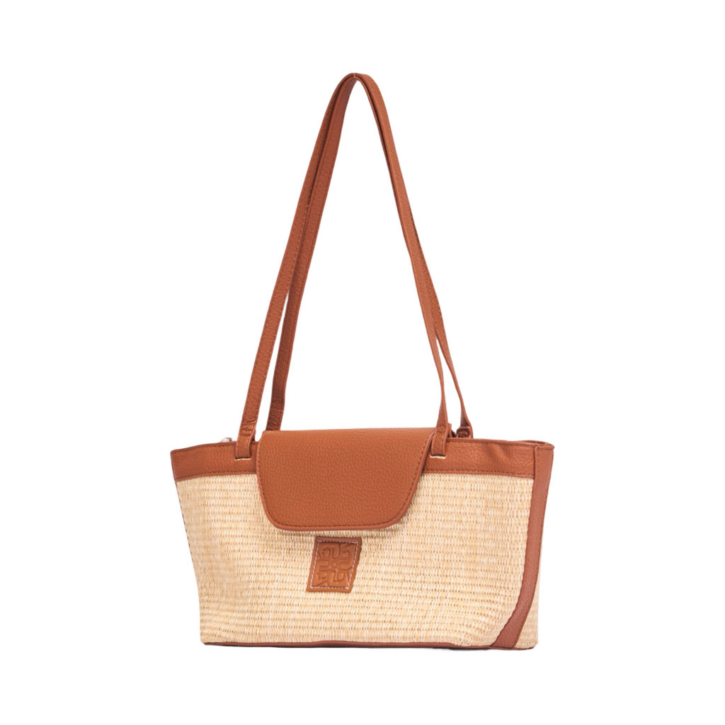 Everyday Earth – Straw Shoulder Bag – Brown