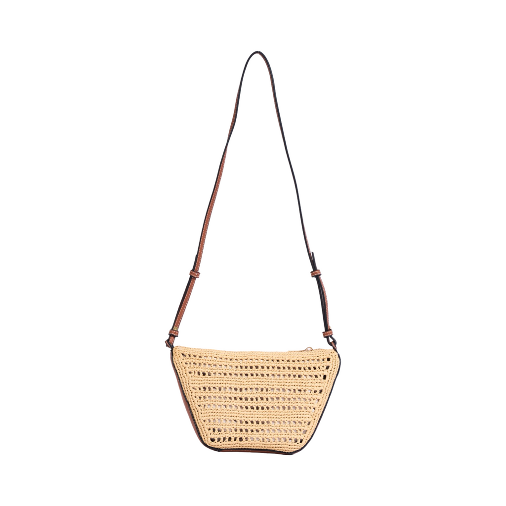 Artisan Vovage – Trapeze Straw Crossbody – Brown