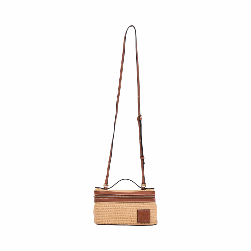 Artisan Vovage – Vanity Straw Crossbody – Brown