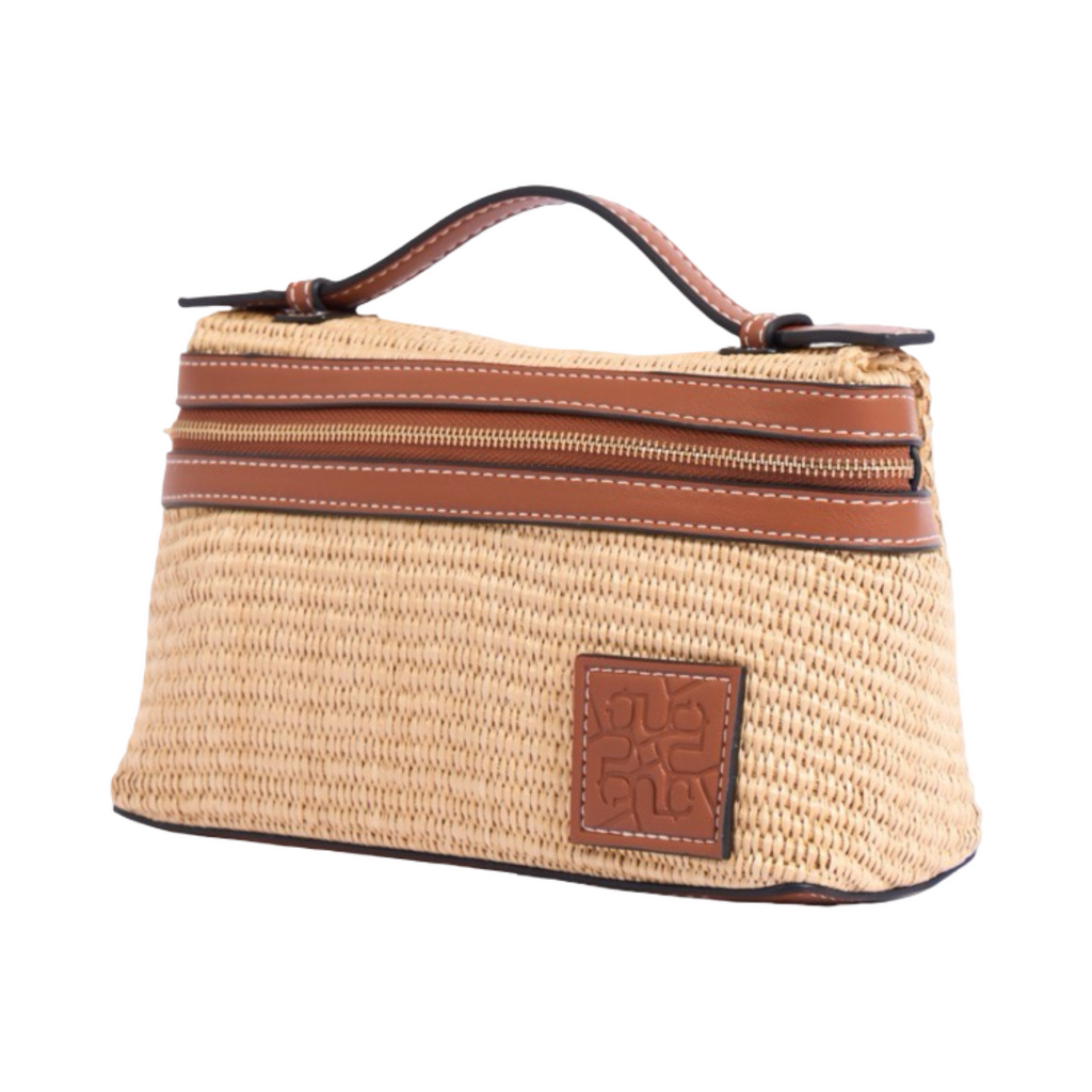 Artisan Vovage – Vanity Straw Crossbody – Brown