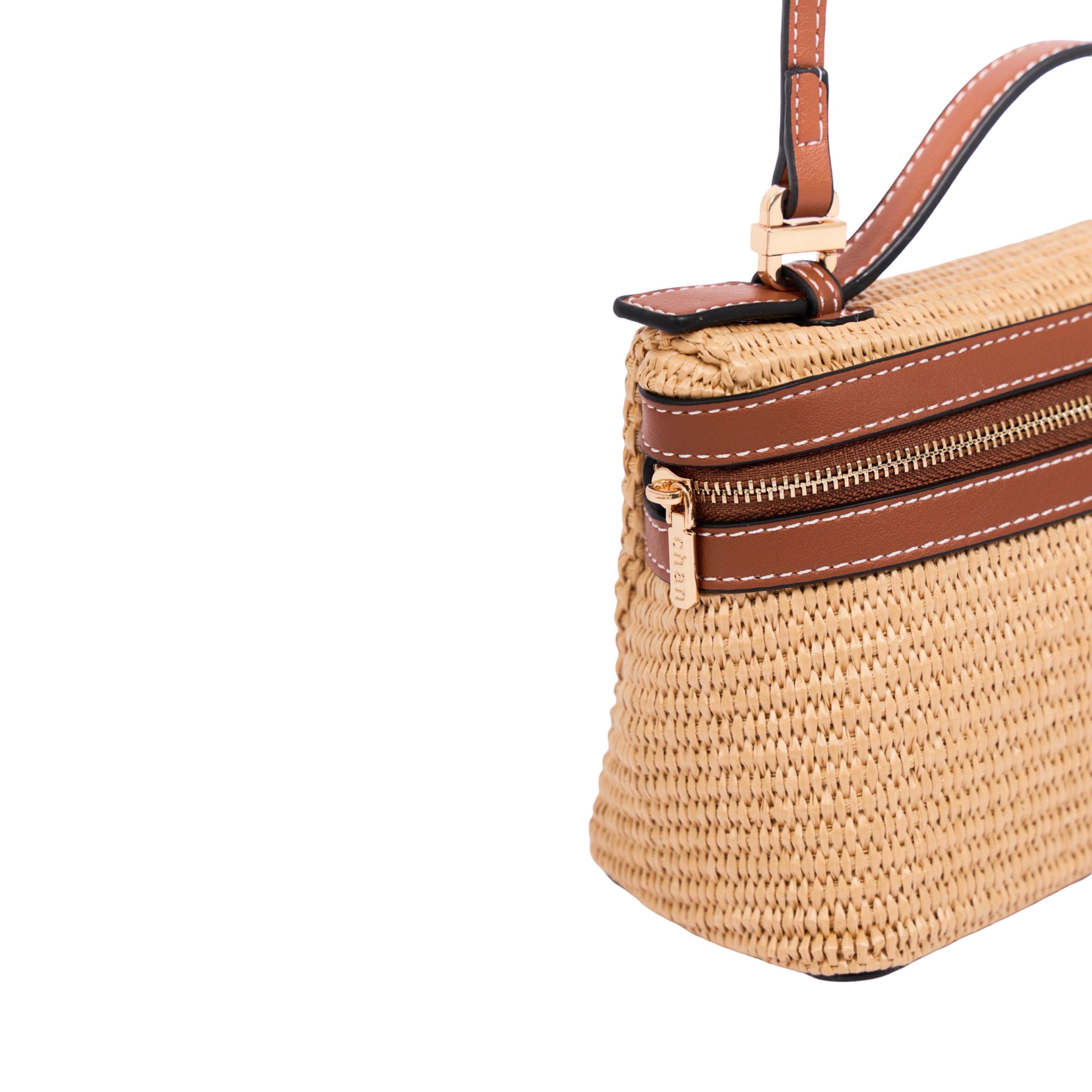 Artisan Vovage – Vanity Straw Crossbody – Brown