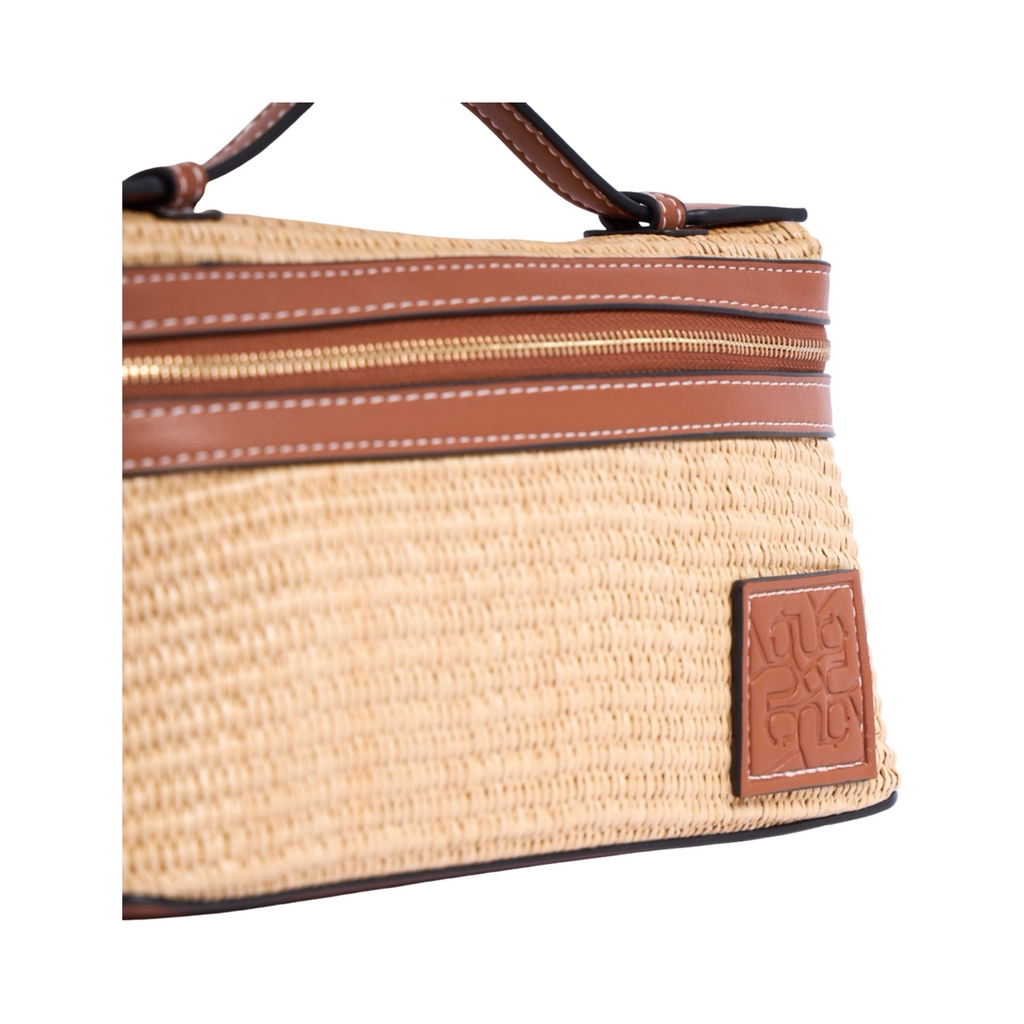 Artisan Vovage – Vanity Straw Crossbody – Brown