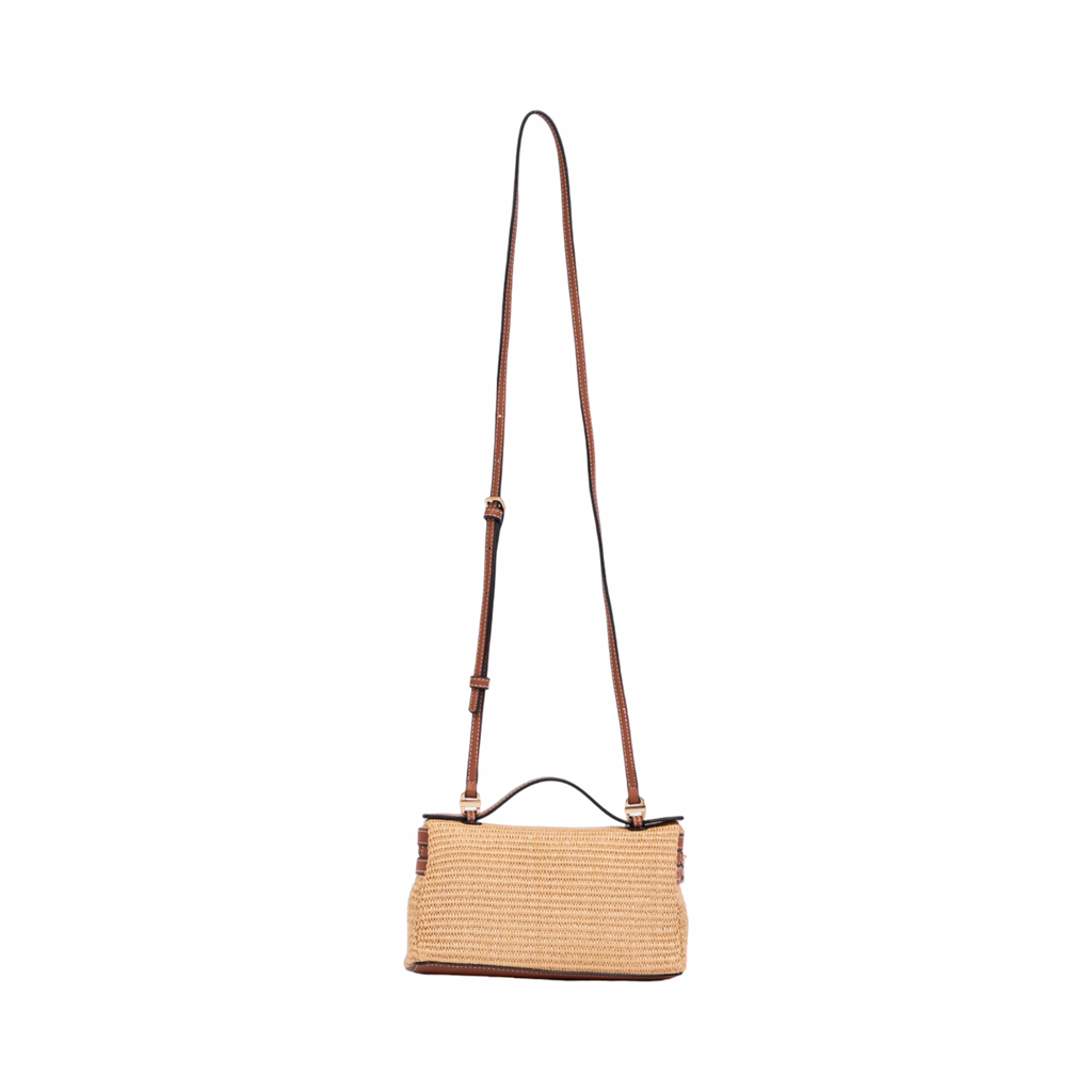 Artisan Vovage – Vanity Straw Crossbody – Brown