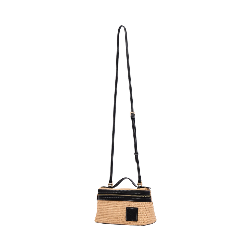 Artisan Vovage – Vanity Straw Crossbody – Black