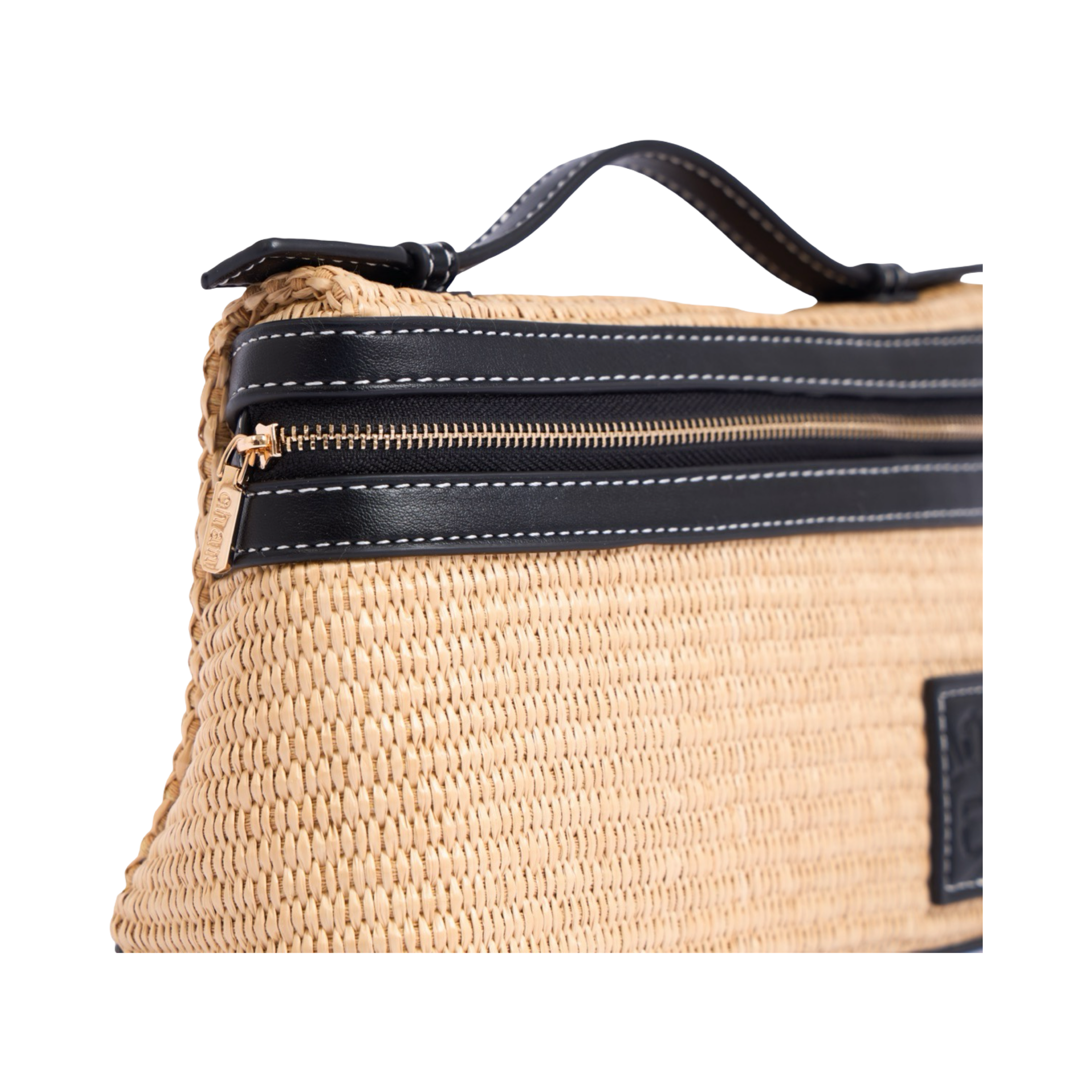Artisan Vovage – Vanity Straw Crossbody – Black