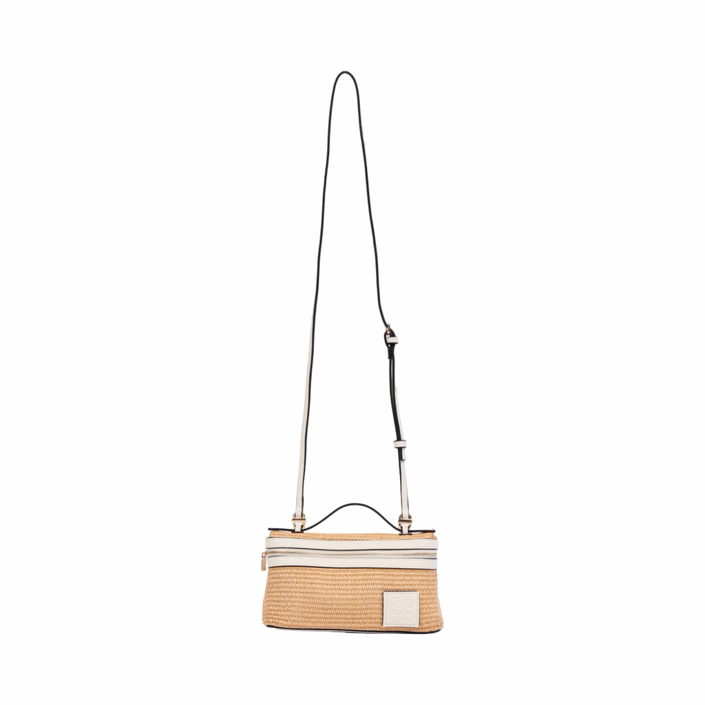 Artisan Vovage – Vanity Straw Crossbody – Ivory