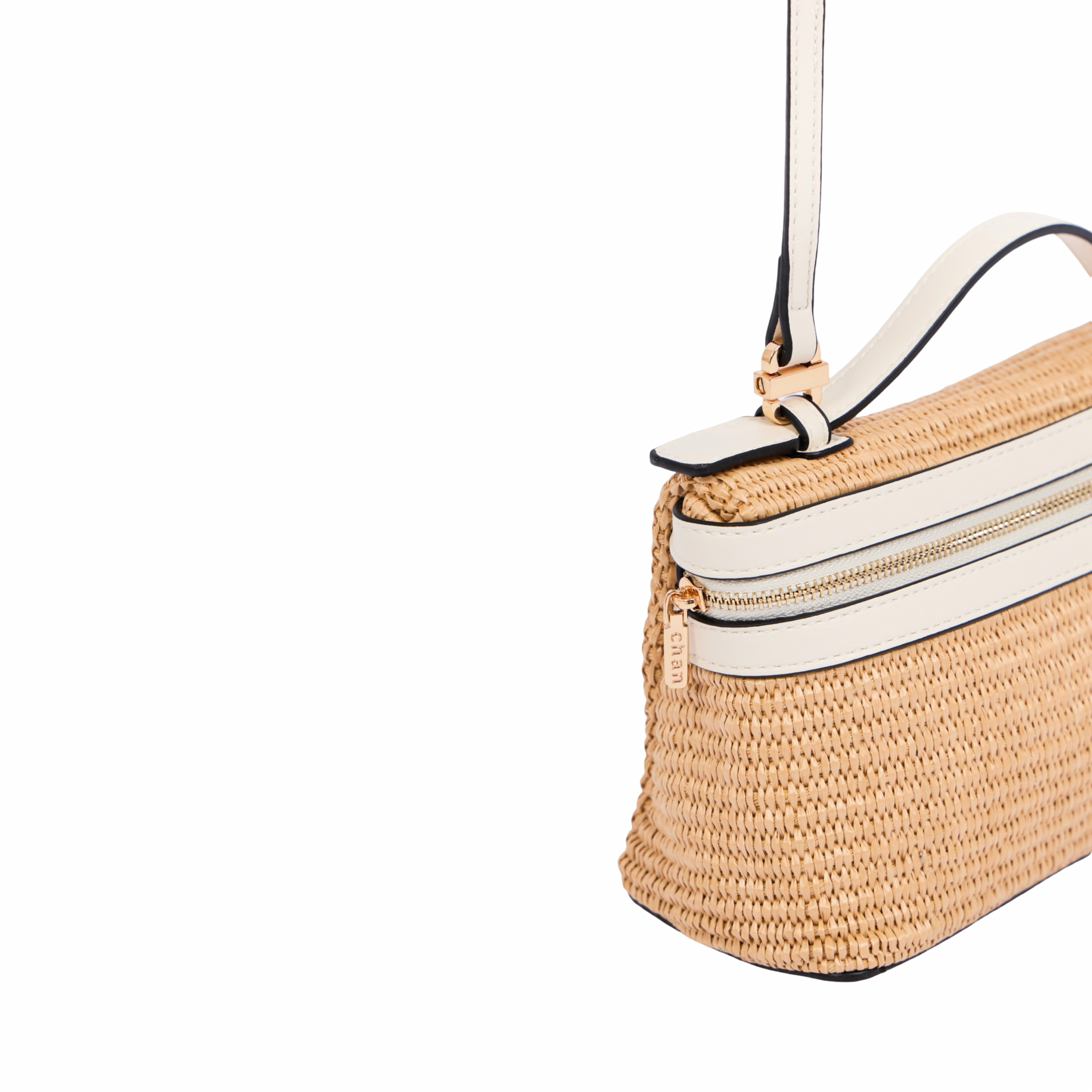 Artisan Vovage – Vanity Straw Crossbody – Ivory