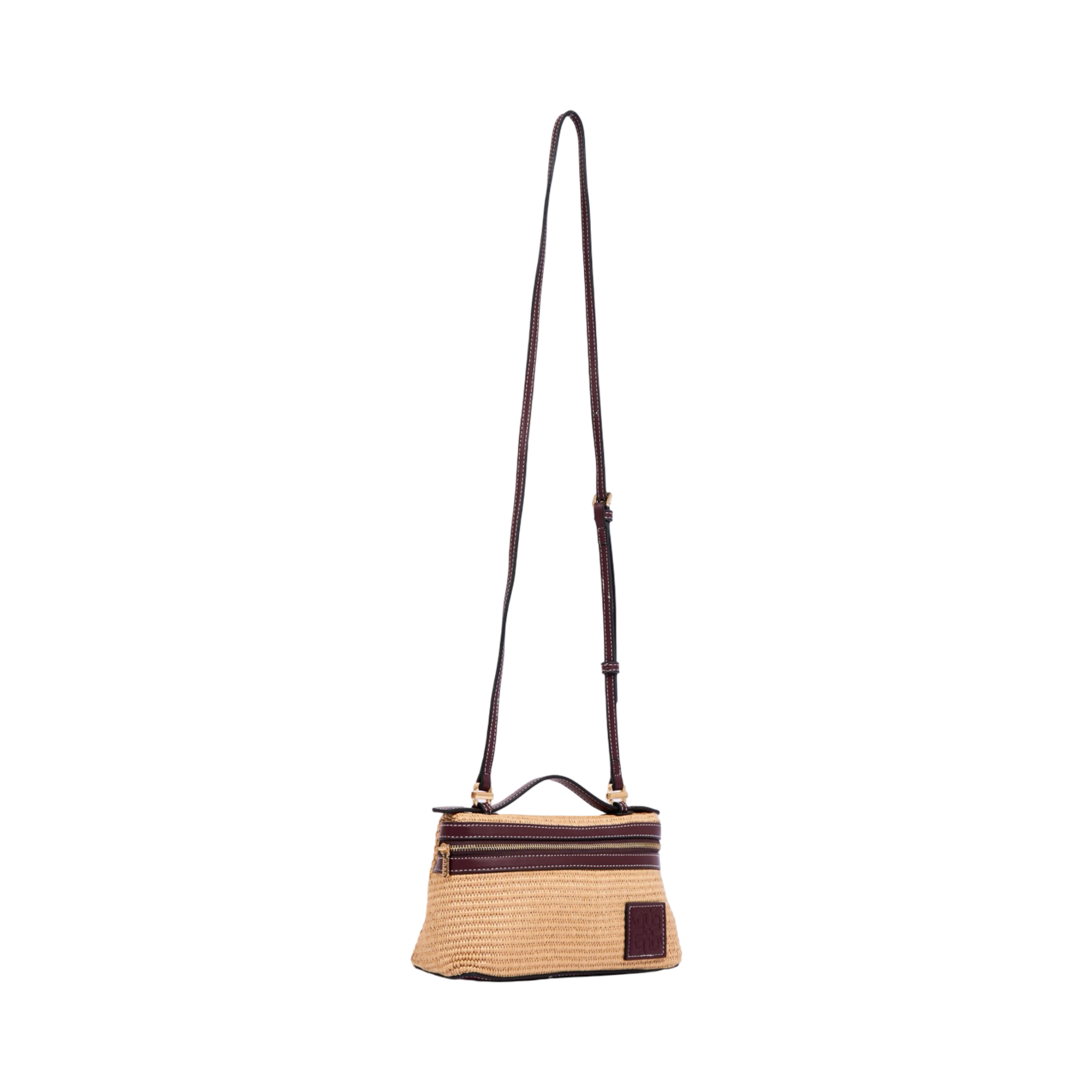 Artisan Vovage – Vanity Straw Crossbody – Red Wine