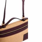 Artisan Vovage – Vanity Straw Crossbody – Red Wine
