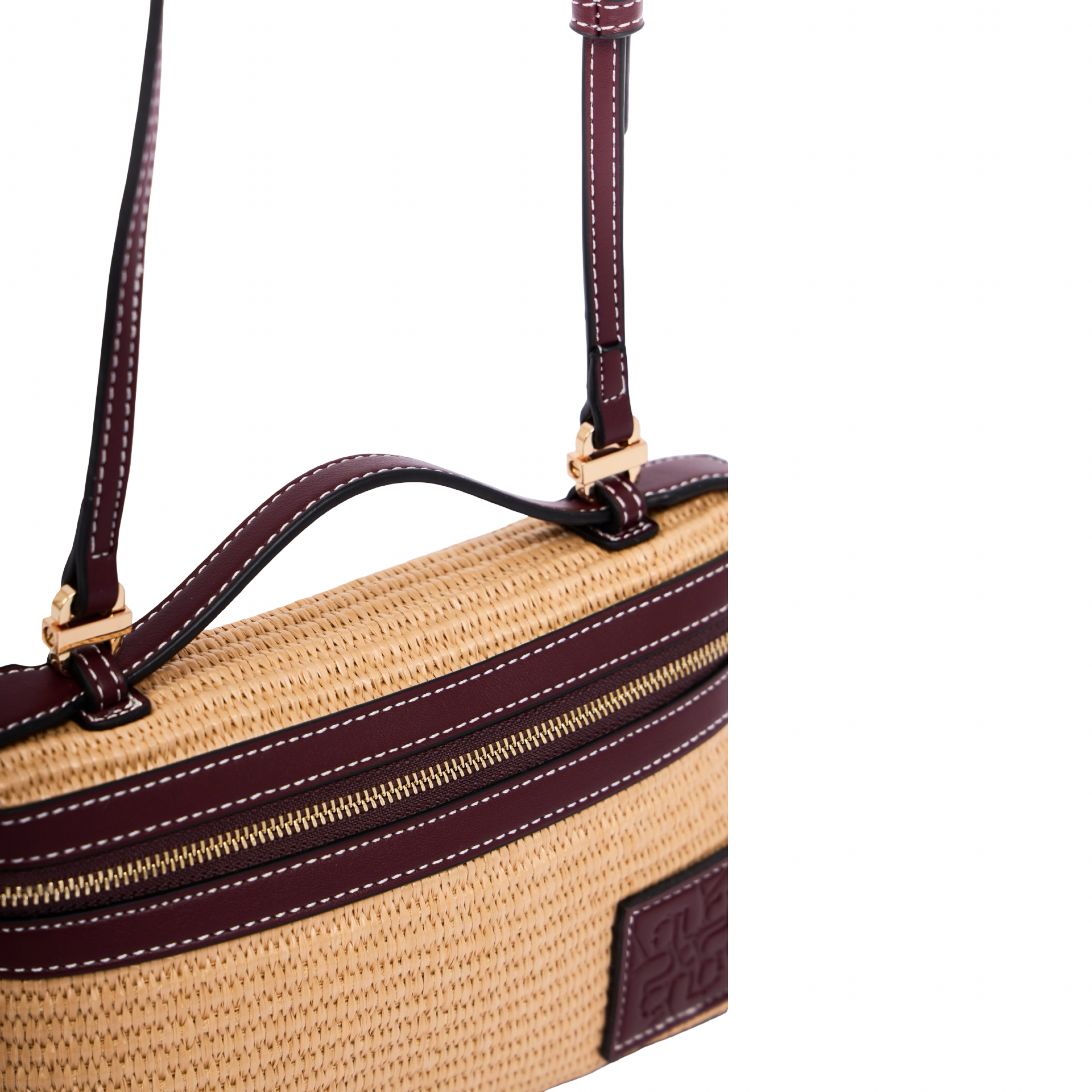 Artisan Vovage – Vanity Straw Crossbody – Red Wine