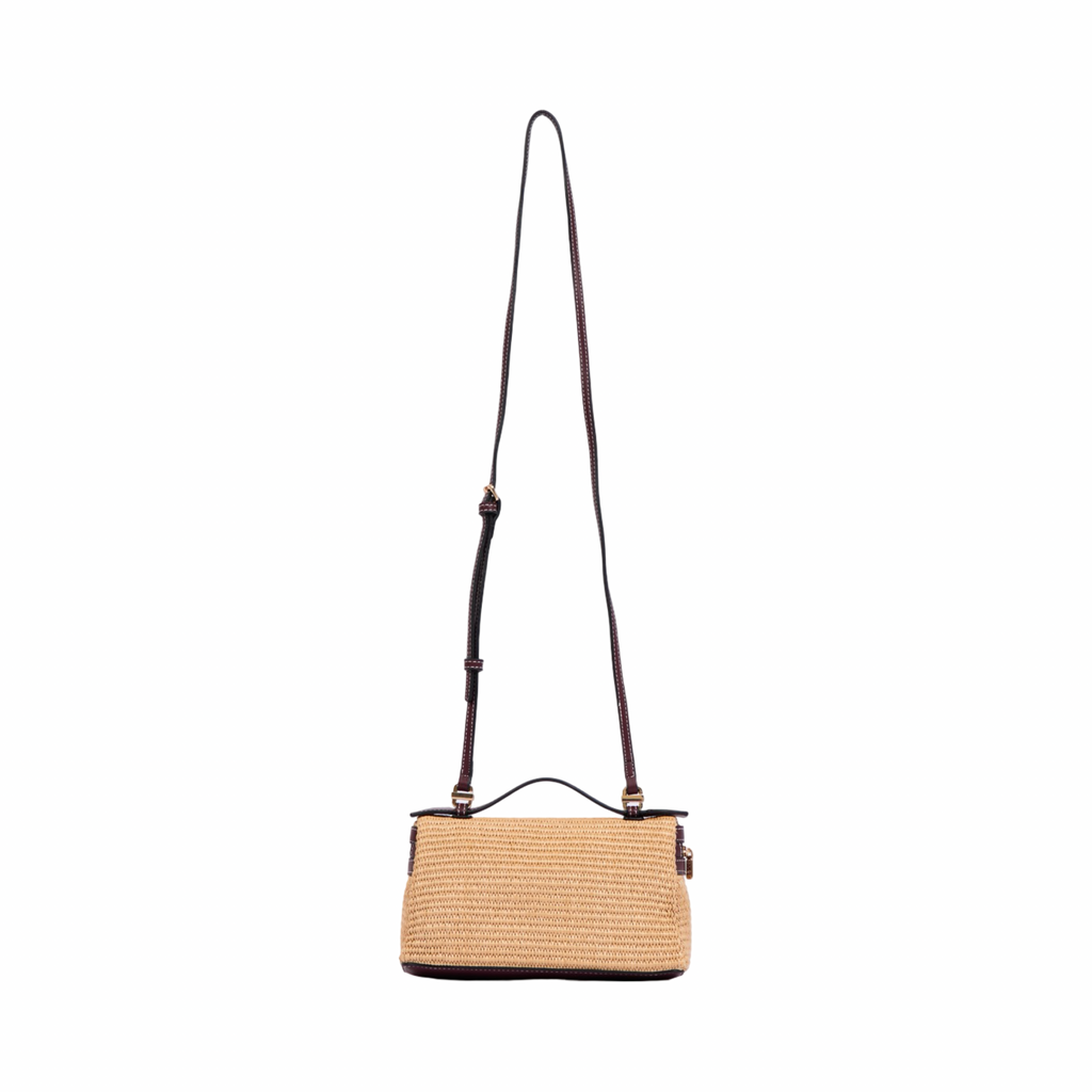 Artisan Vovage – Vanity Straw Crossbody – Red Wine