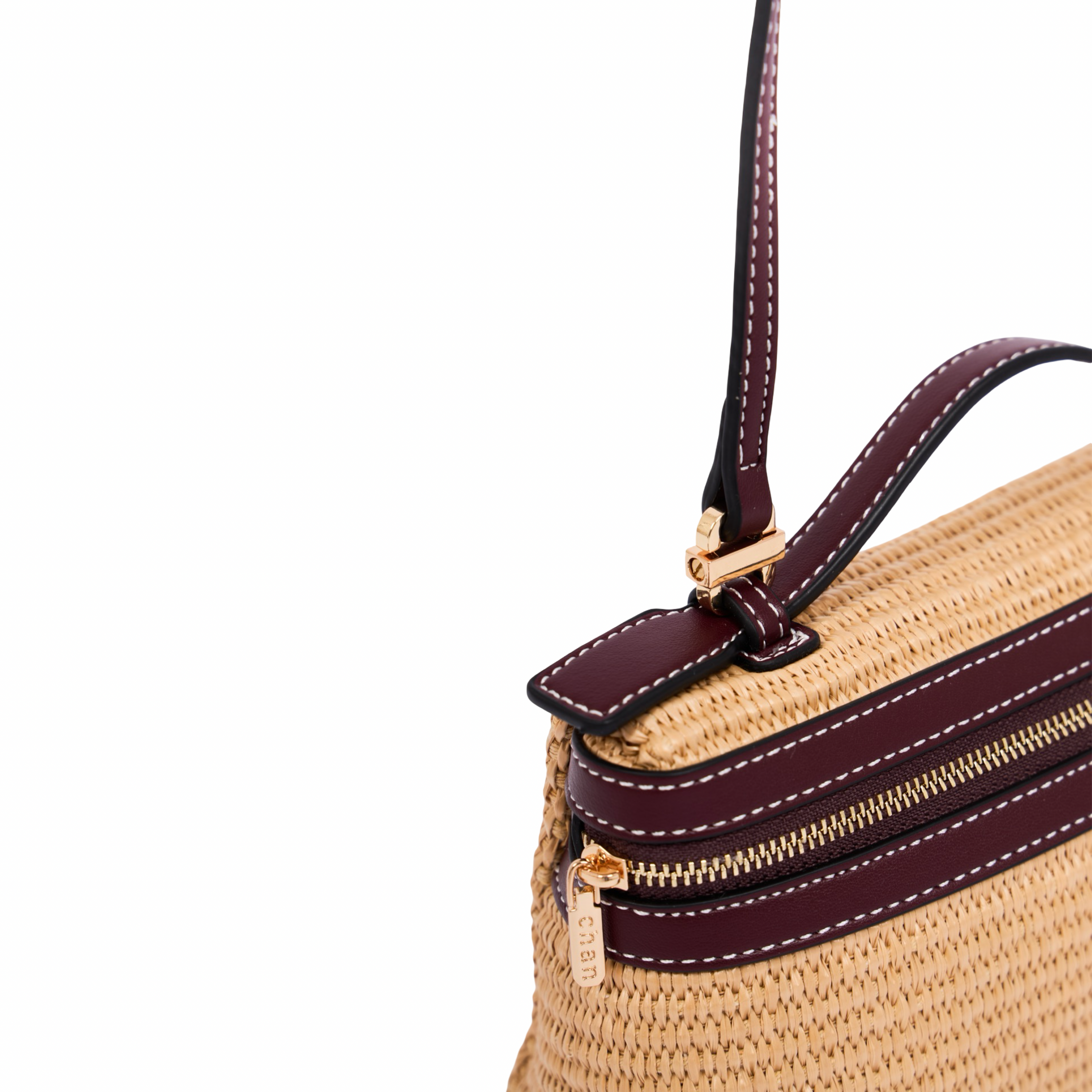 Artisan Vovage – Vanity Straw Crossbody – Red Wine