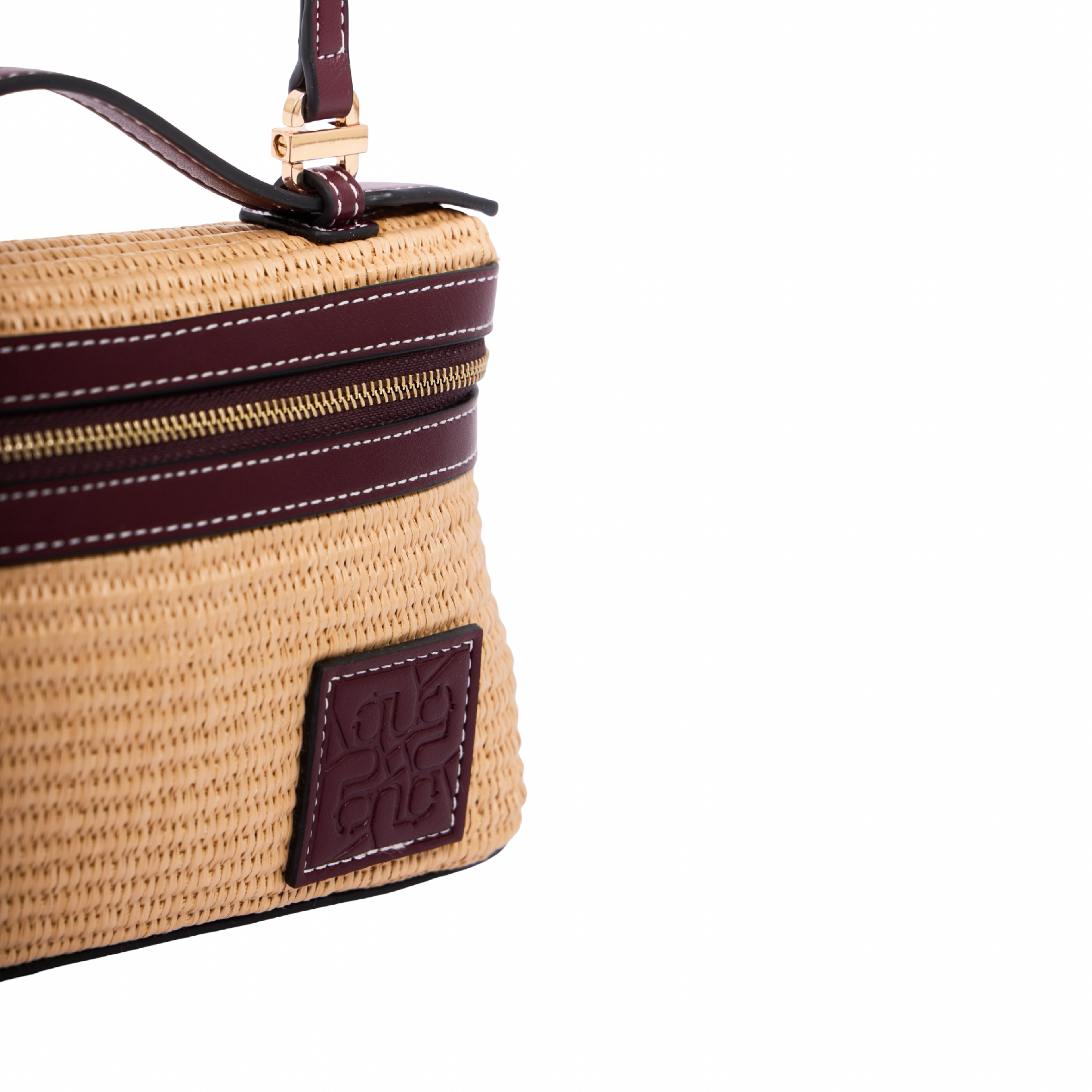 Artisan Vovage – Vanity Straw Crossbody – Red Wine