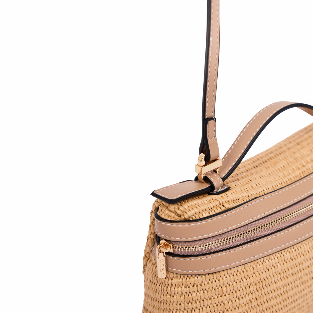 Artisan Vovage – Vanity Straw Crossbody – Mauve