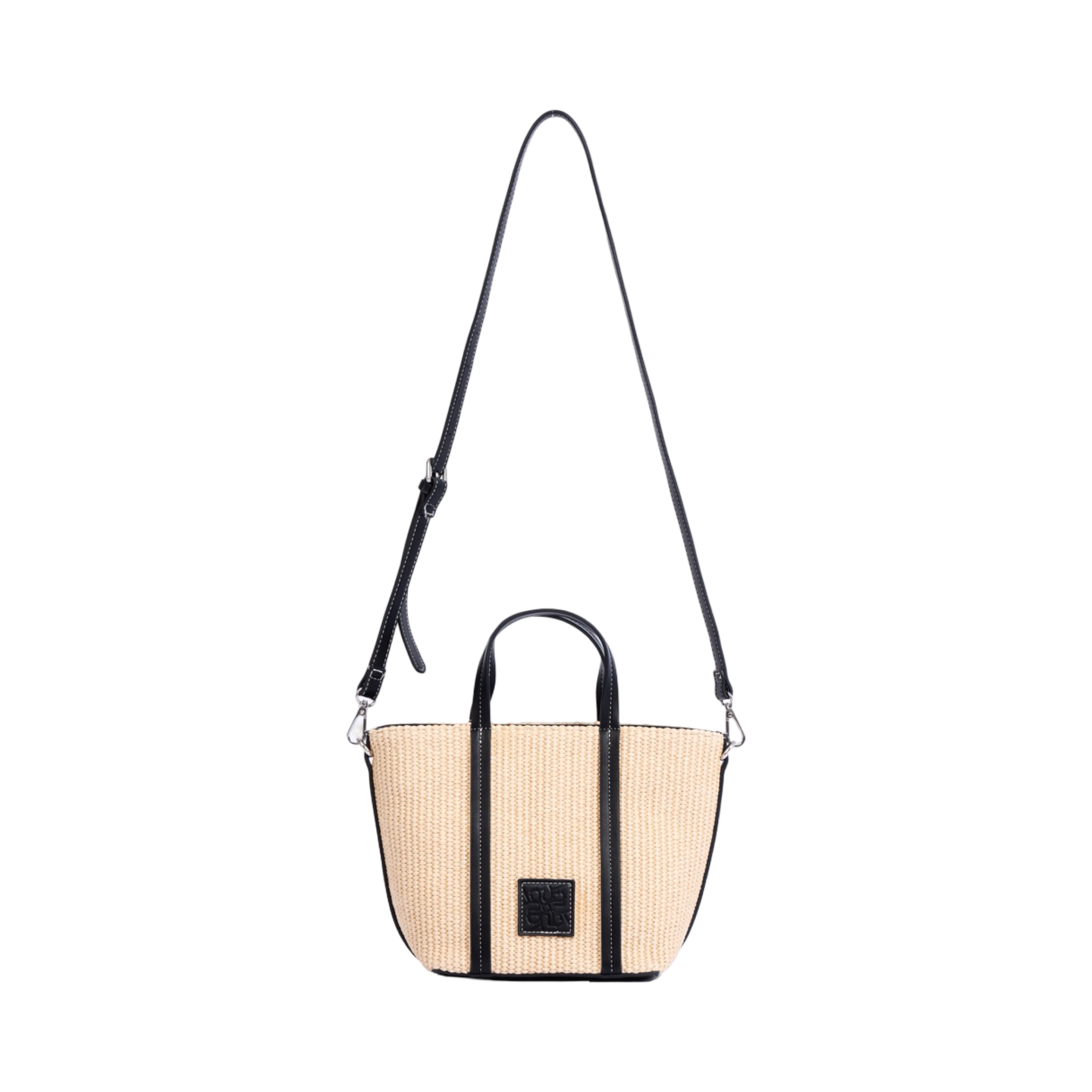 Artisan Vovage – Straw Shoulder Bag – Black