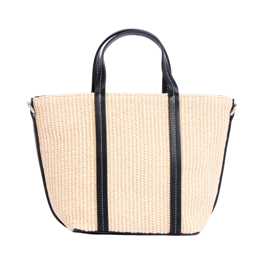 Artisan Vovage – Straw Shoulder Bag – Black