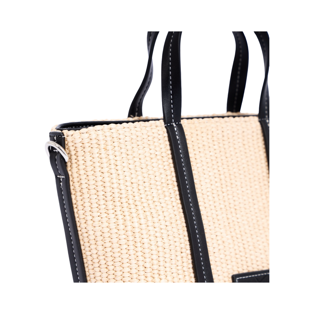 Artisan Vovage – Straw Shoulder Bag – Black
