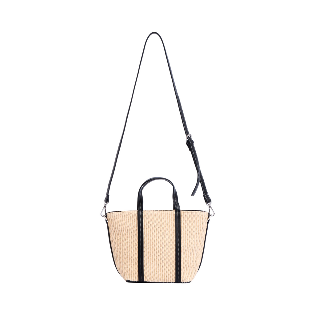 Artisan Vovage – Straw Shoulder Bag – Black