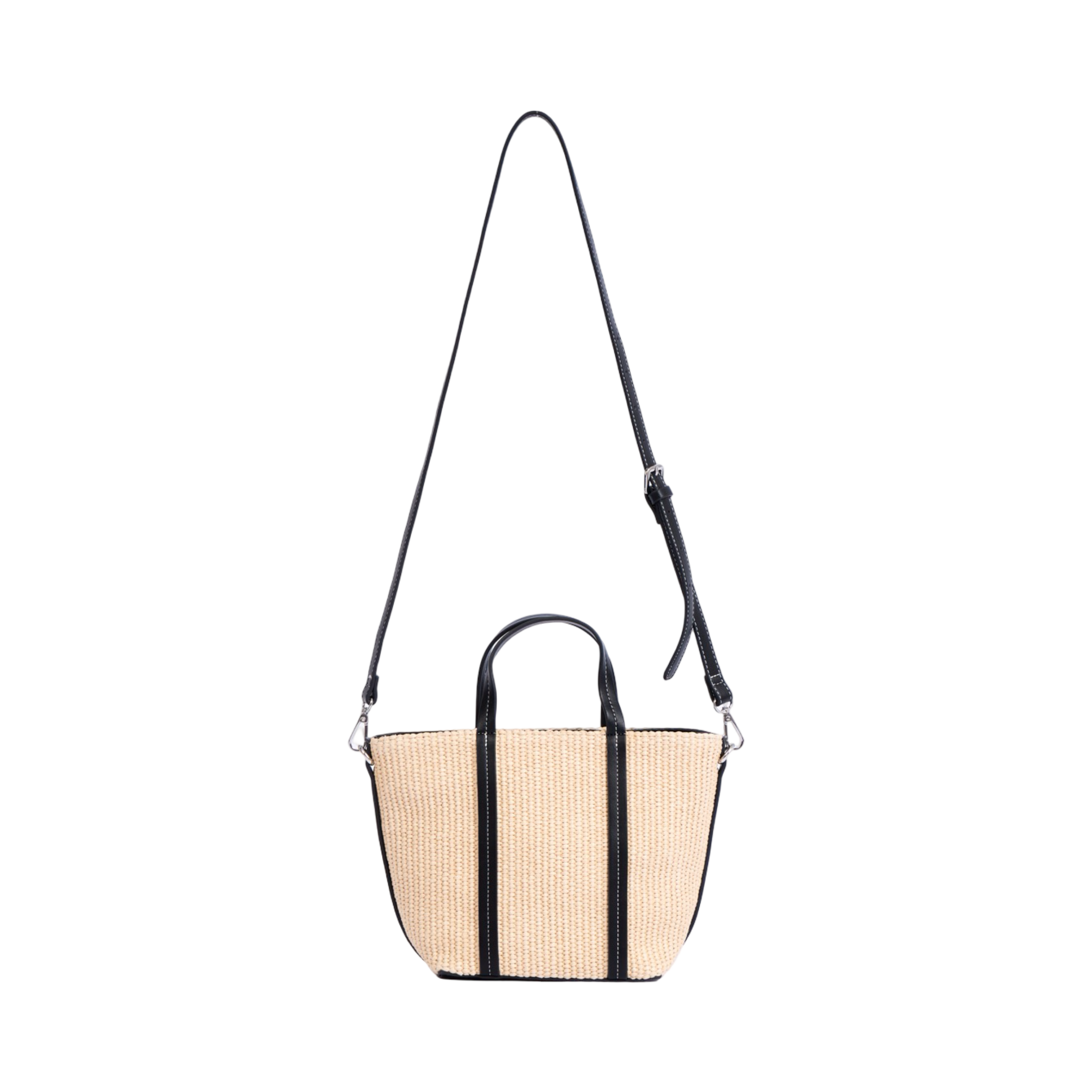 Artisan Vovage – Straw Shoulder Bag – Black