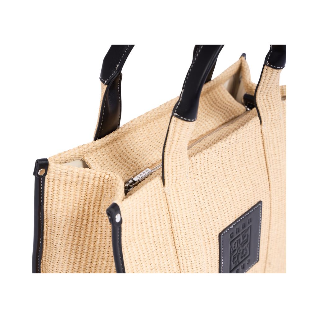 Artisan Vovage – Straw Shopper Bag – Black