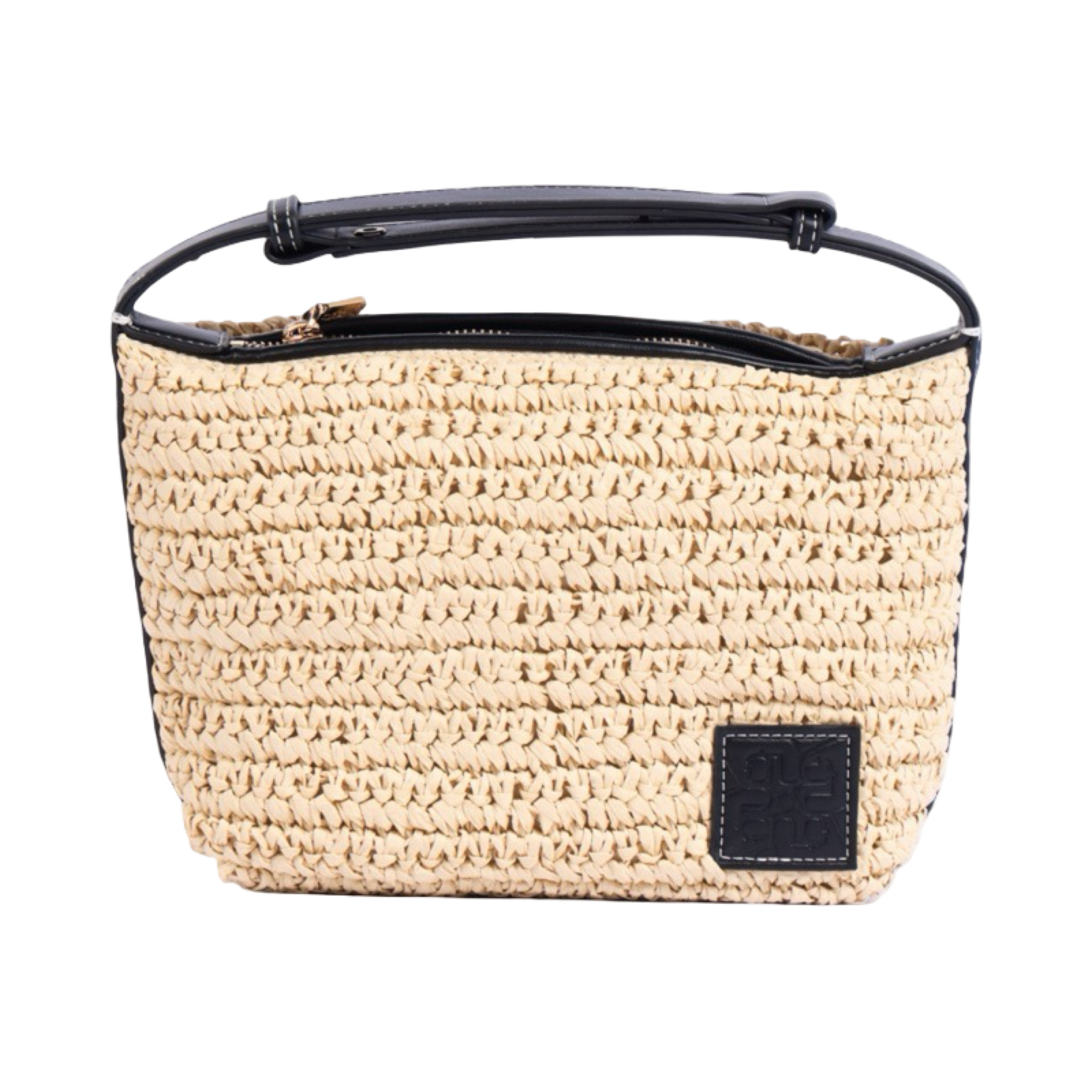 Artisan Vovage – Straw Shoulder Bag – Black