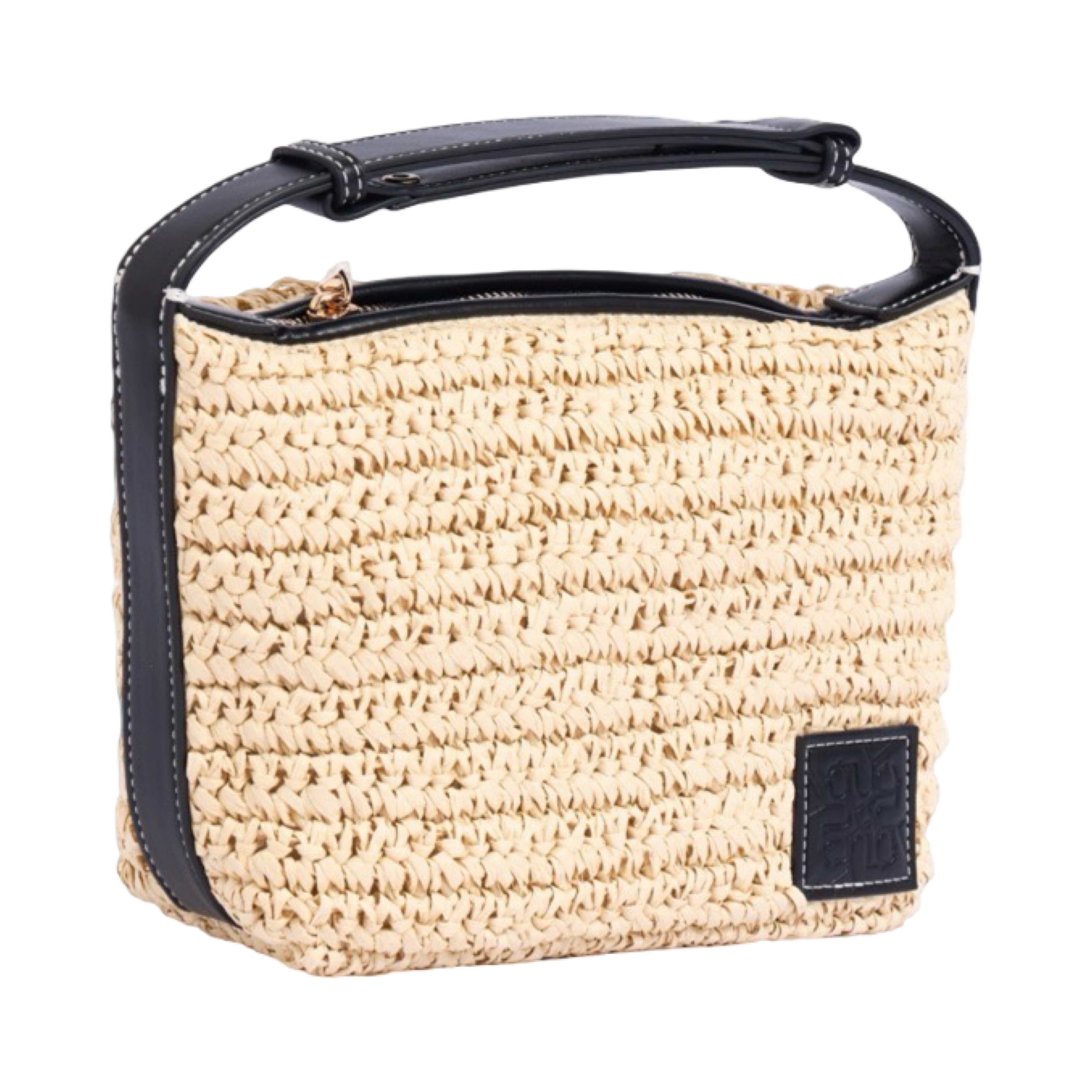 Artisan Vovage – Straw Shoulder Bag – Black