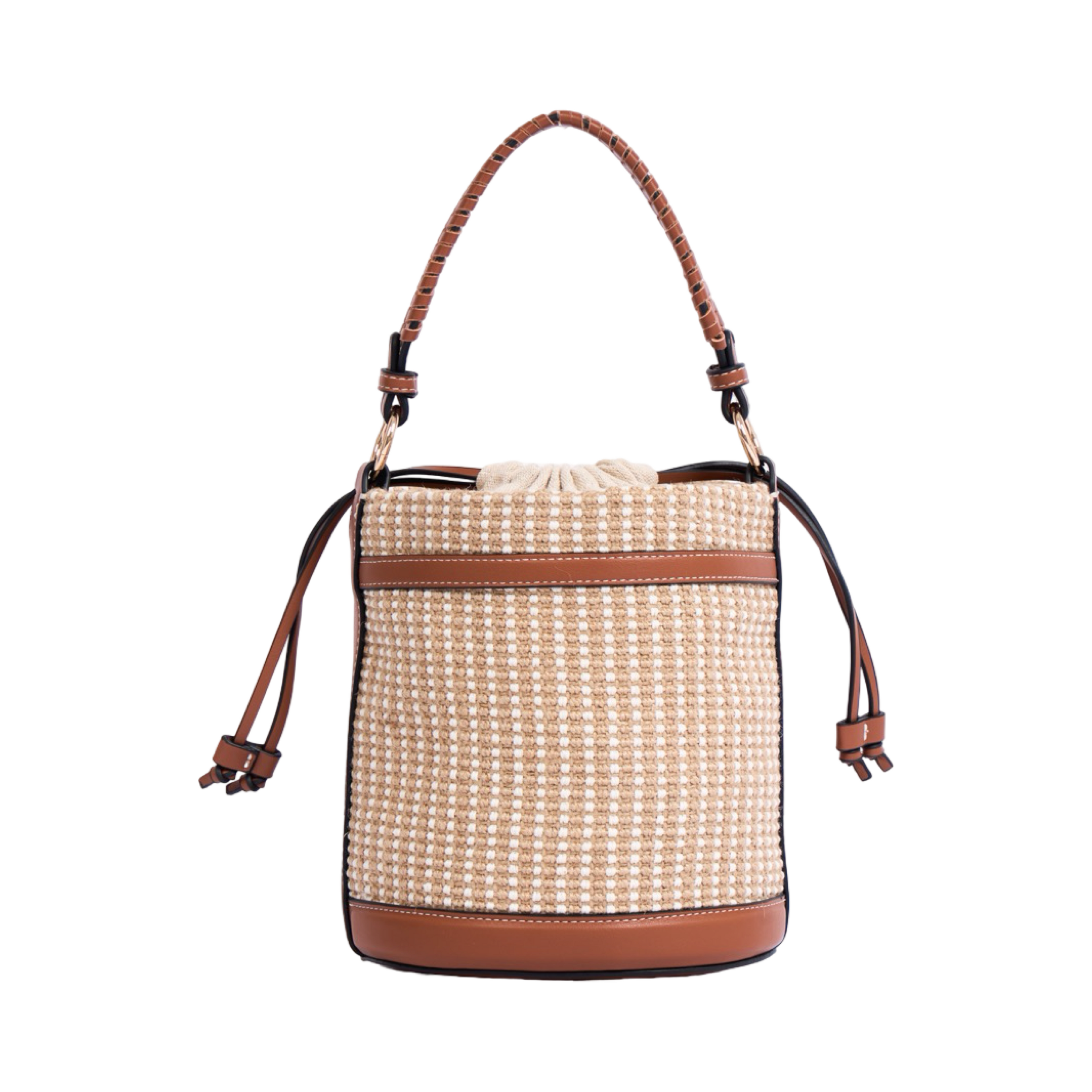 Artisan Vovage – Straw Bucket Bag – Brown