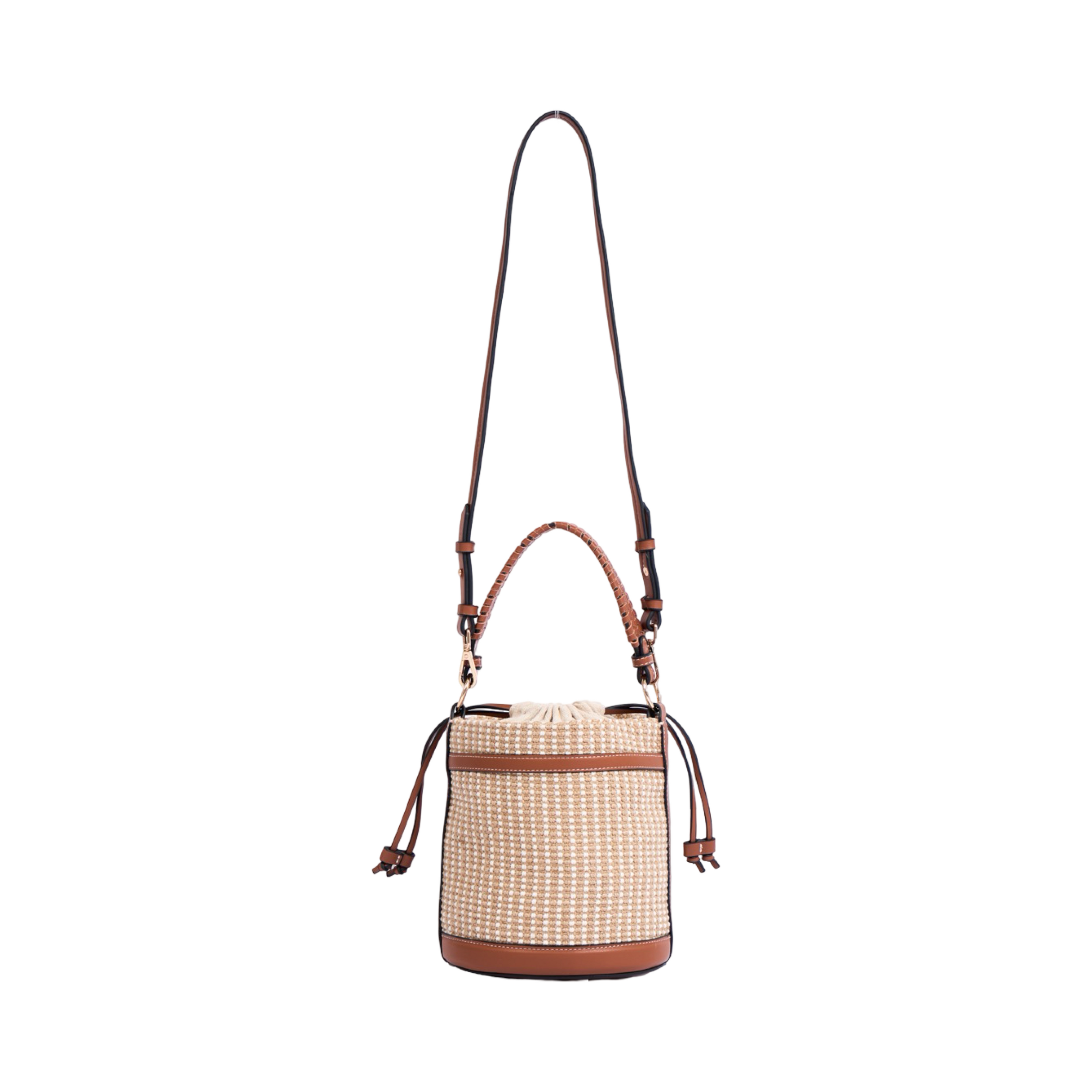 Artisan Vovage – Straw Bucket Bag – Brown