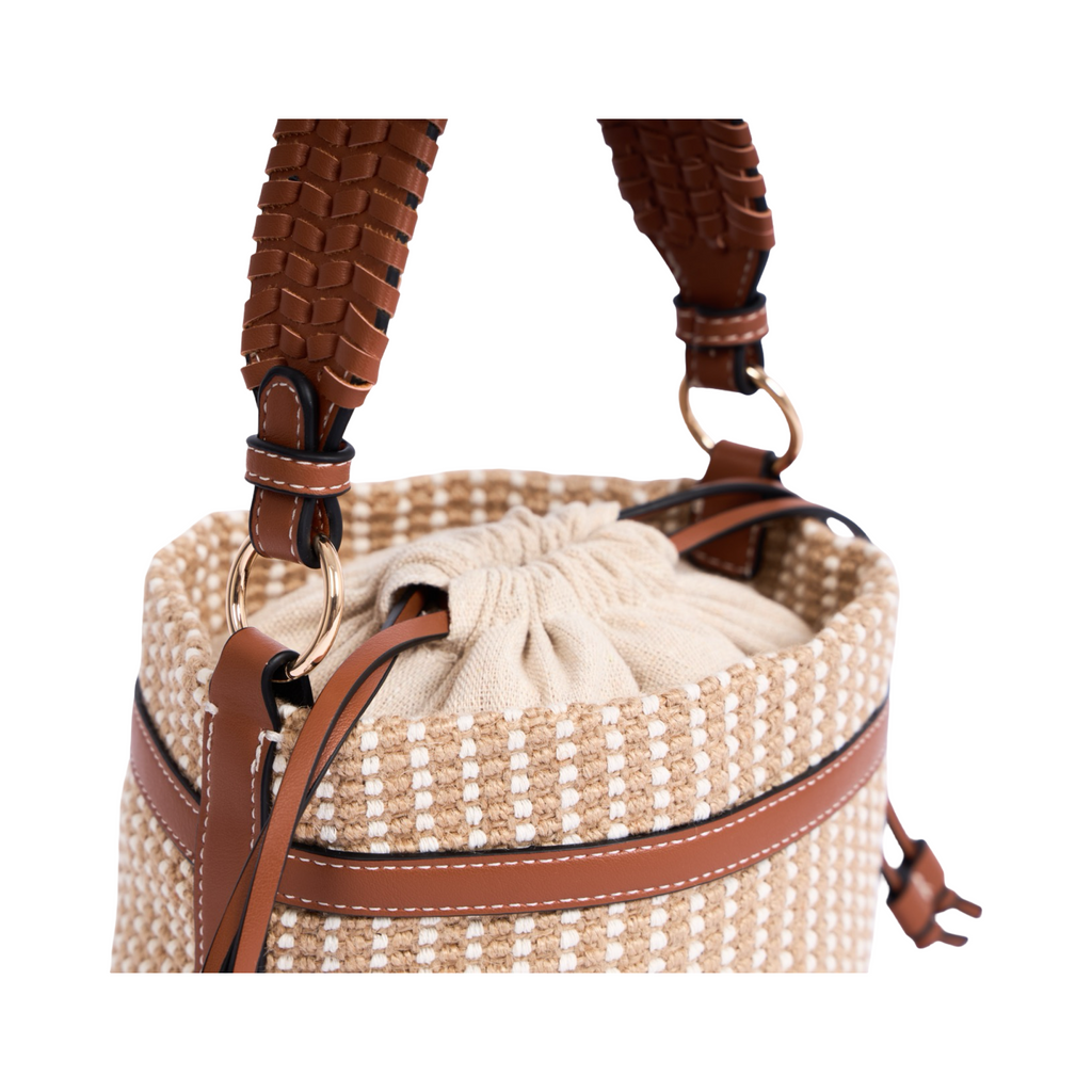 Artisan Vovage – Straw Bucket Bag – Brown
