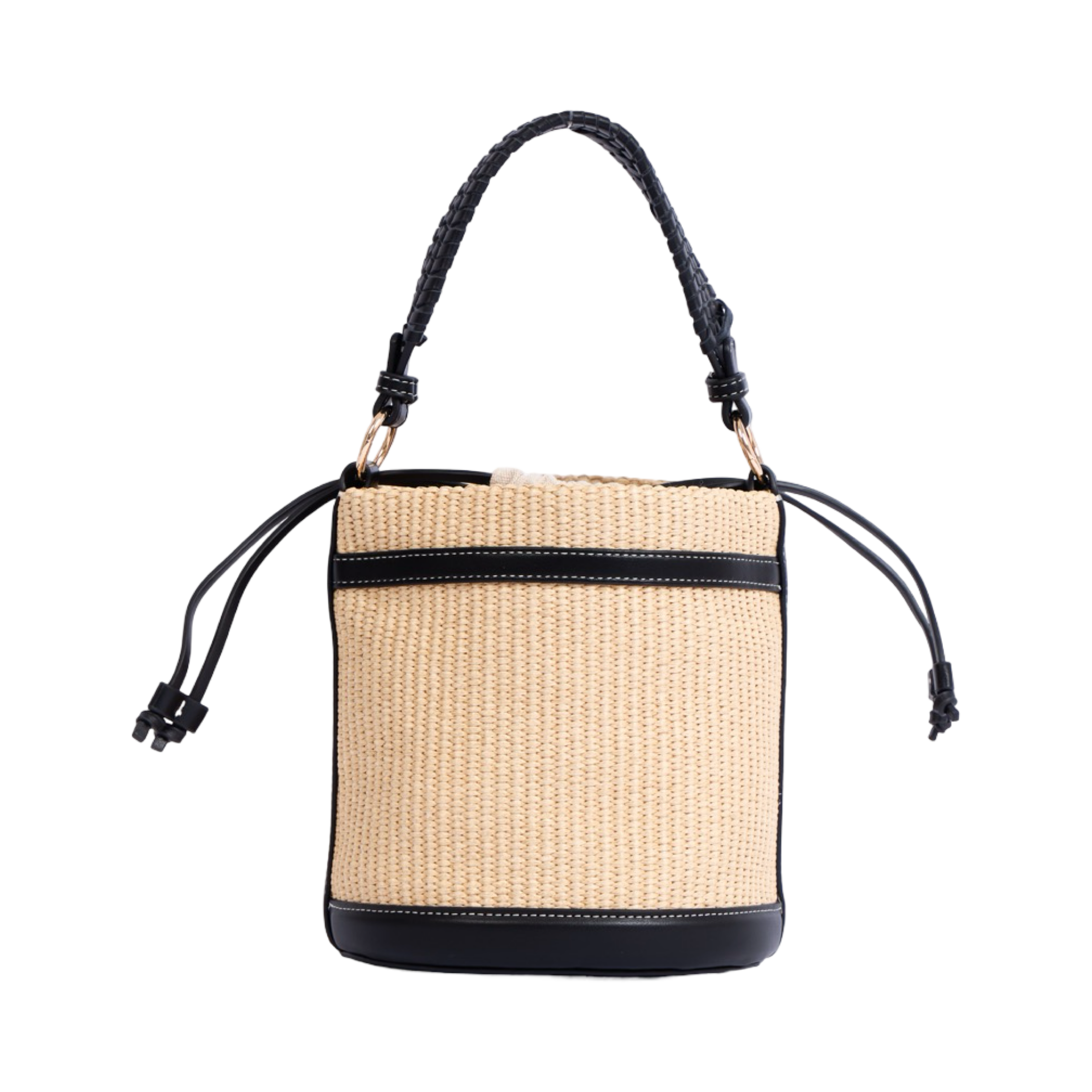 Artisan Vovage – Straw Bucket Bag – Black