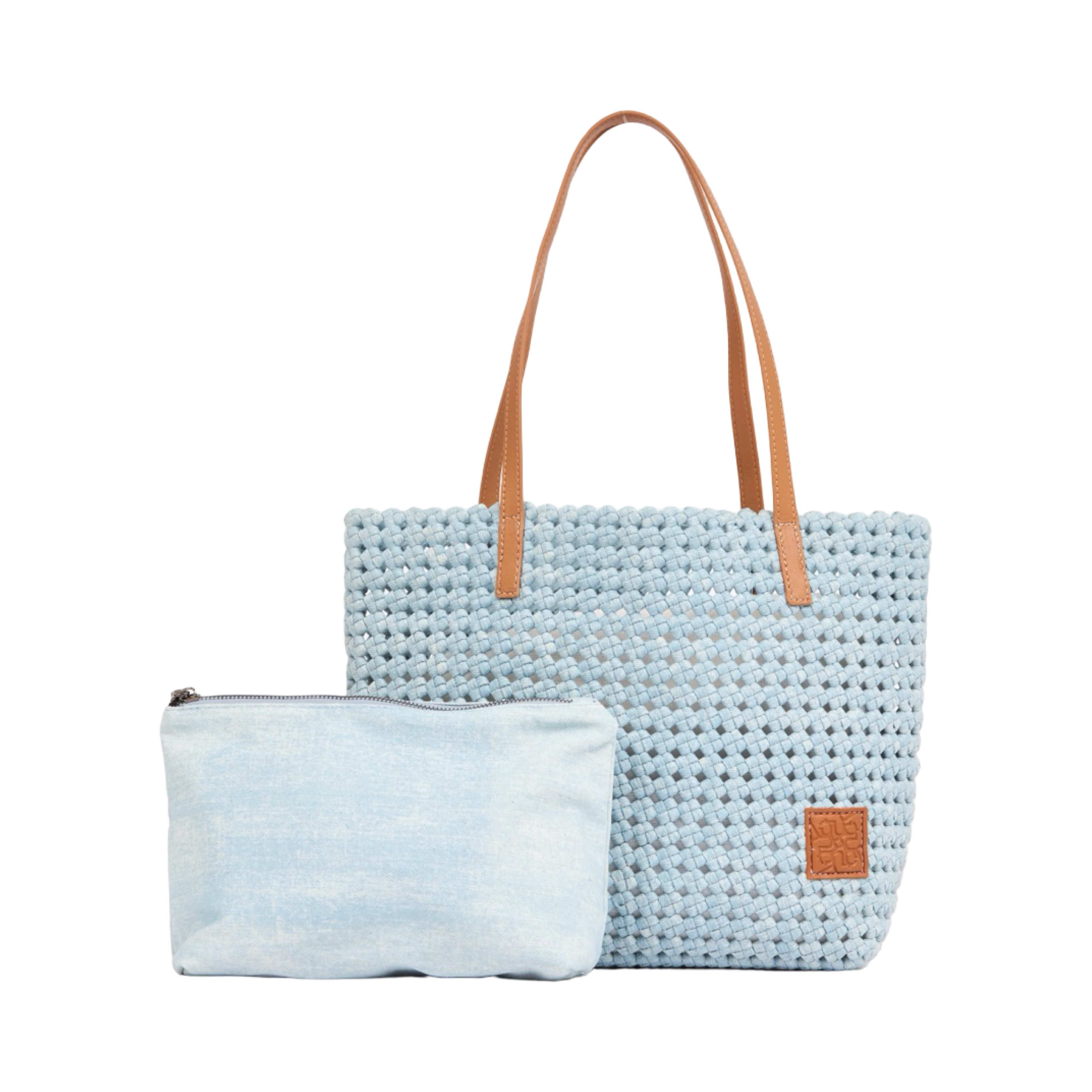 The Blue Nomad – Denim Tote Bag – Sky Blue