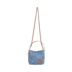 Signature Weave – Denim Crossbody Bag – Washed