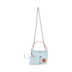 Signature Weave – Denim Crossbody Bag – Sky Blue