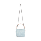 Signature Weave – Denim Crossbody Bag – Sky Blue